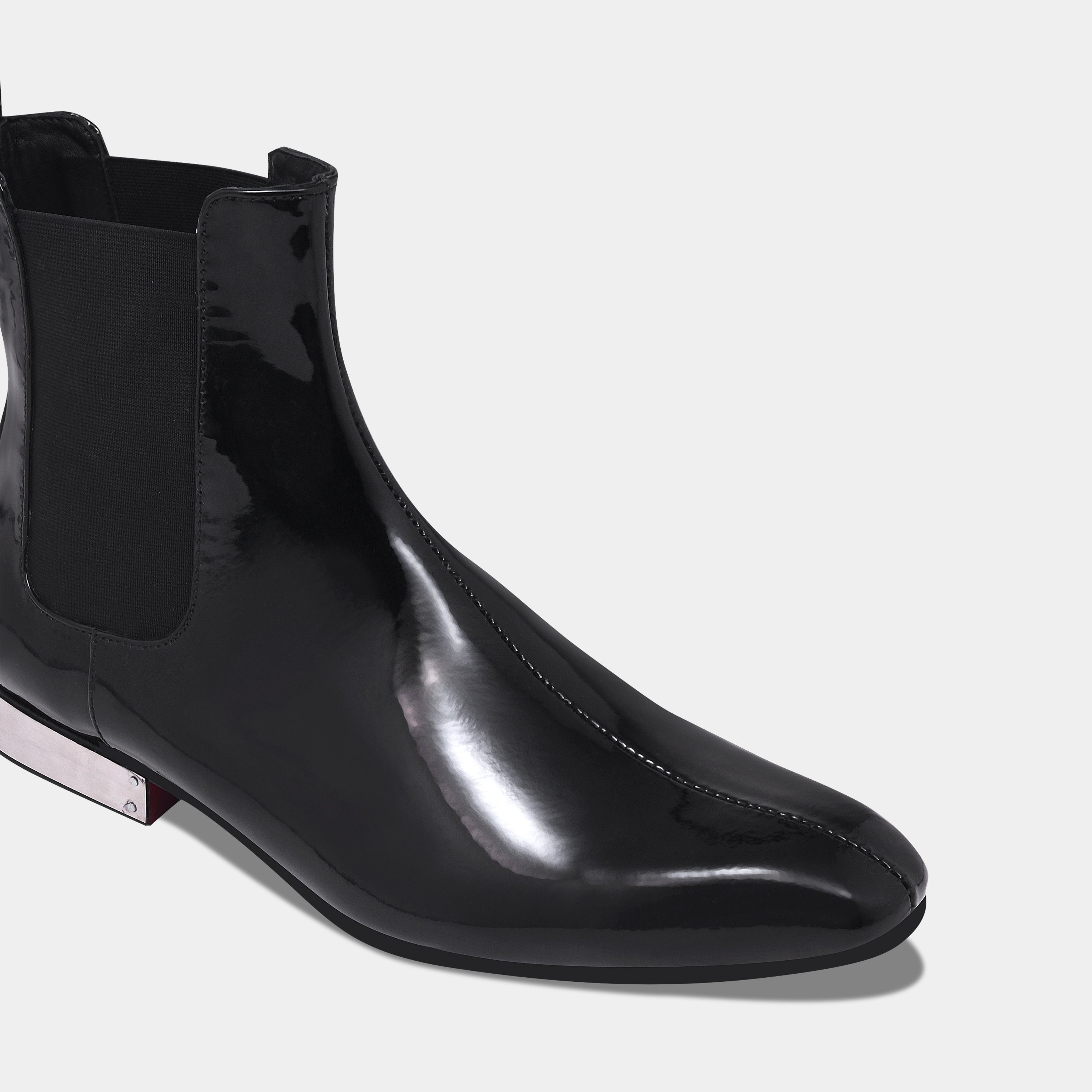 DEVIL BOOT | PATENT BLACK