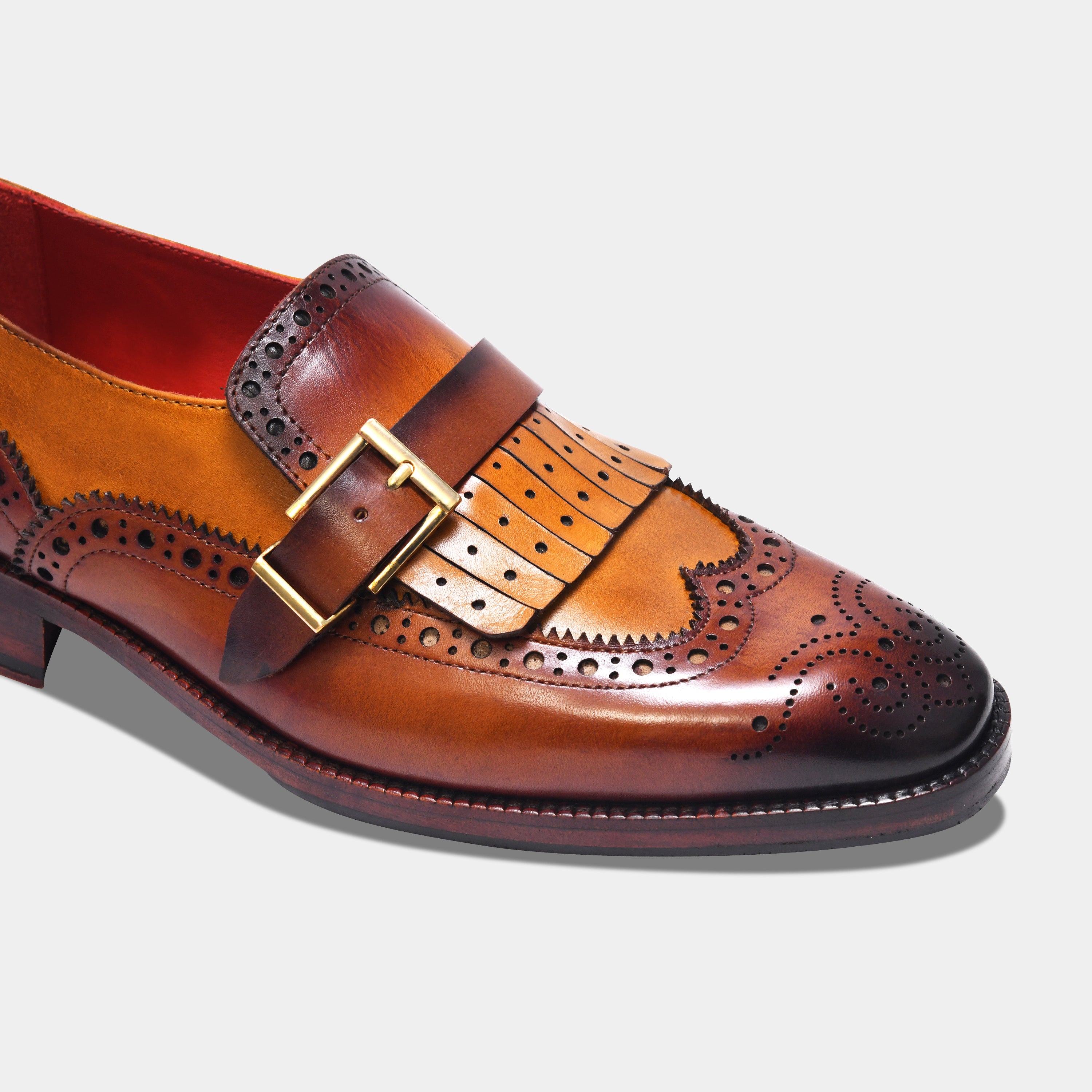 LUCIFER MONK WITH TASSEL | BROGUE TAN