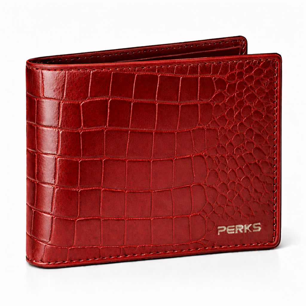 CROCO LEATHER WALLET | RED