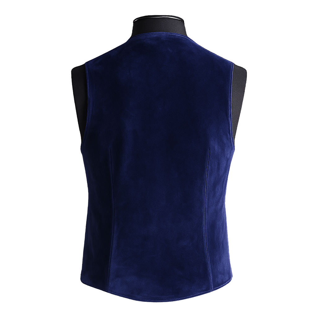 LUPIN SUEDE VEST | BLUE