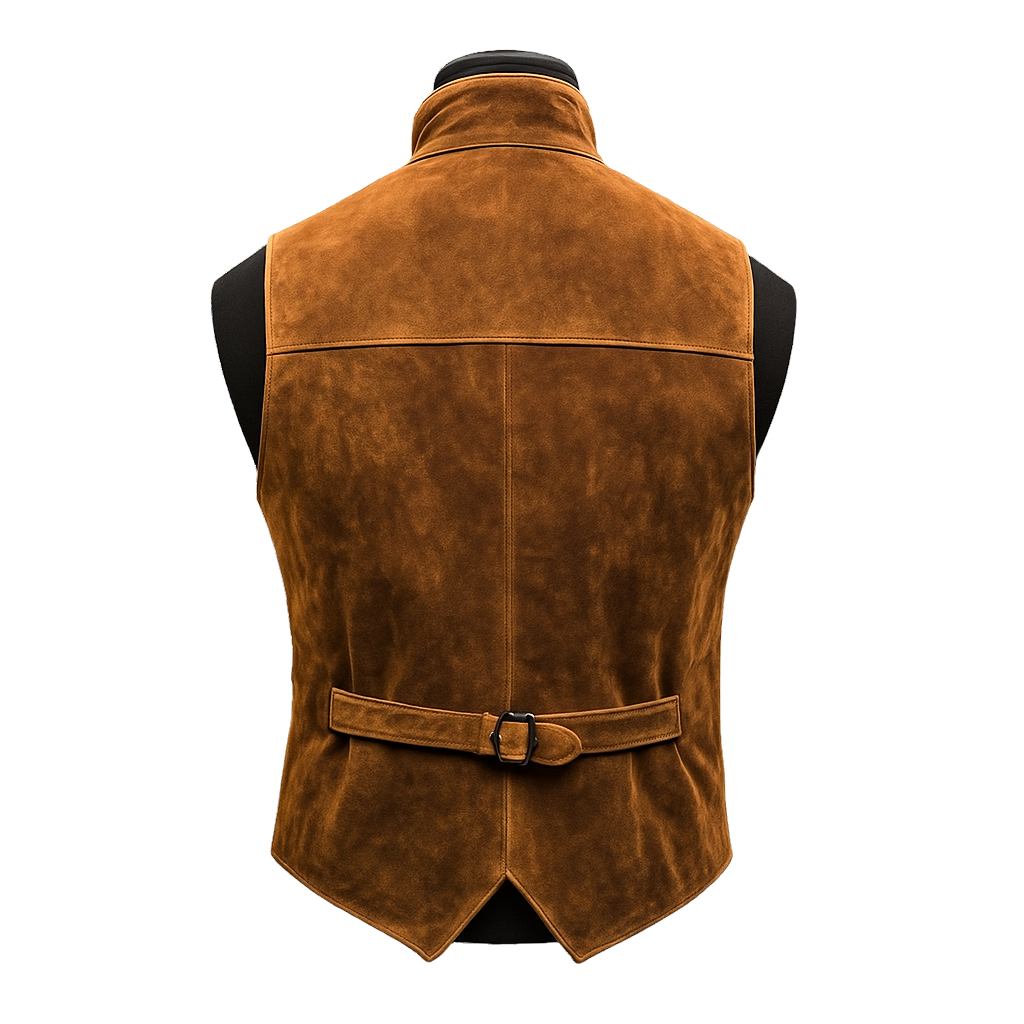 OLD BOYS SUEDE VEST | BROWN
