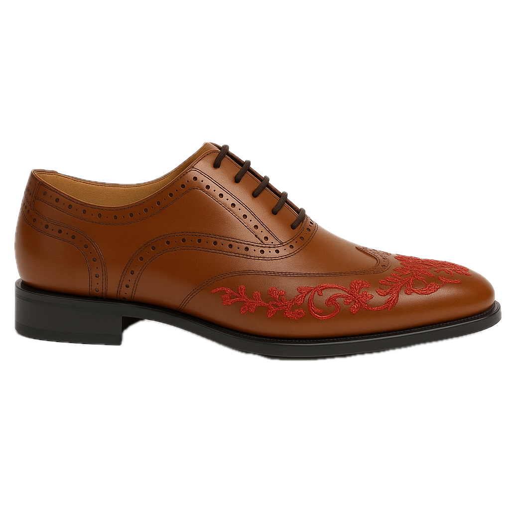 DEVITO EMBROIDERY LACEUP | BROWN