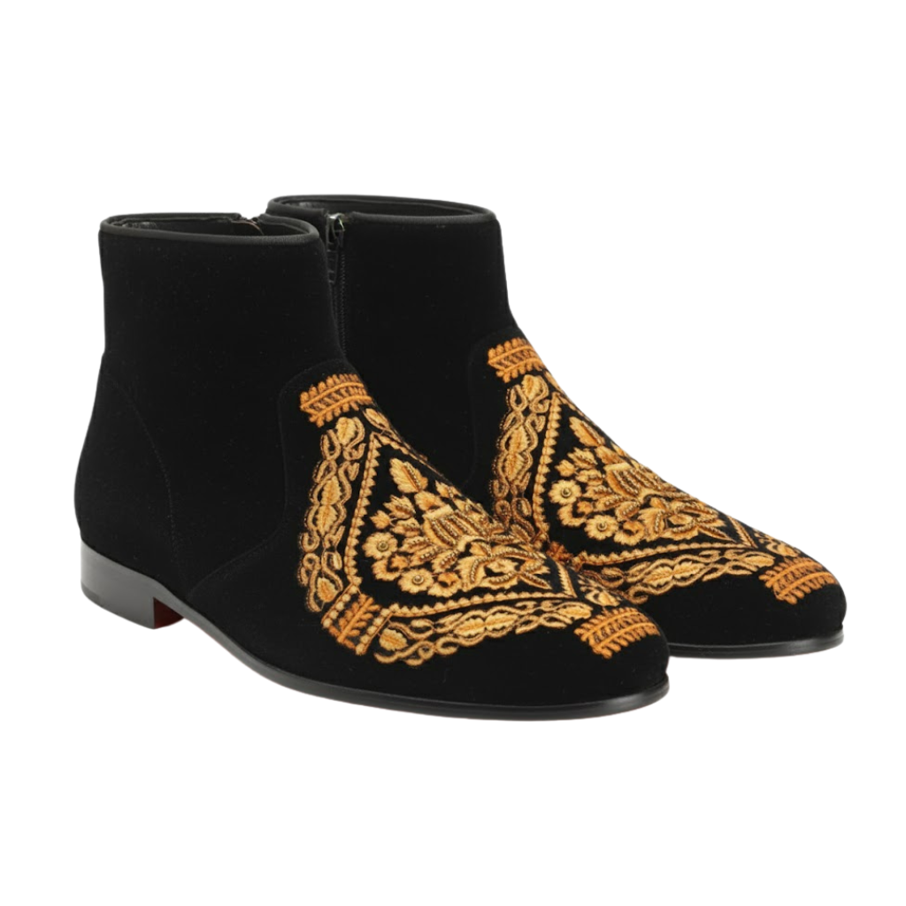 Baldini Embroidery Boot | Black