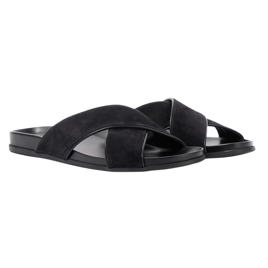 SOLOMONS SUEDE SLIPPER | BLACK