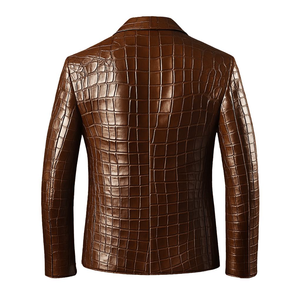 OLD BOYS CROCO COAT | BROWN