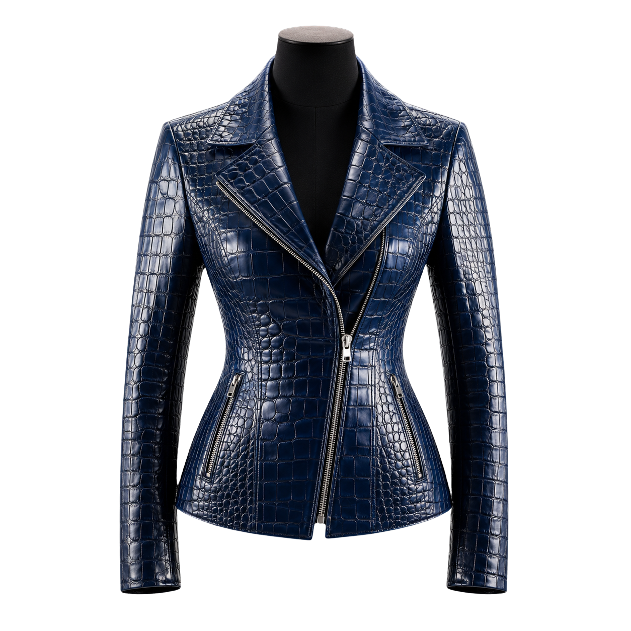 LA REINA CROCO JACKET | BLUE