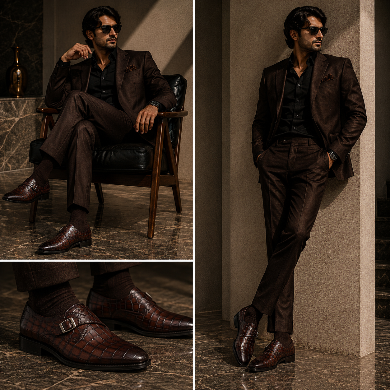 GUSTAVO'S CROCO MONK | BROWN