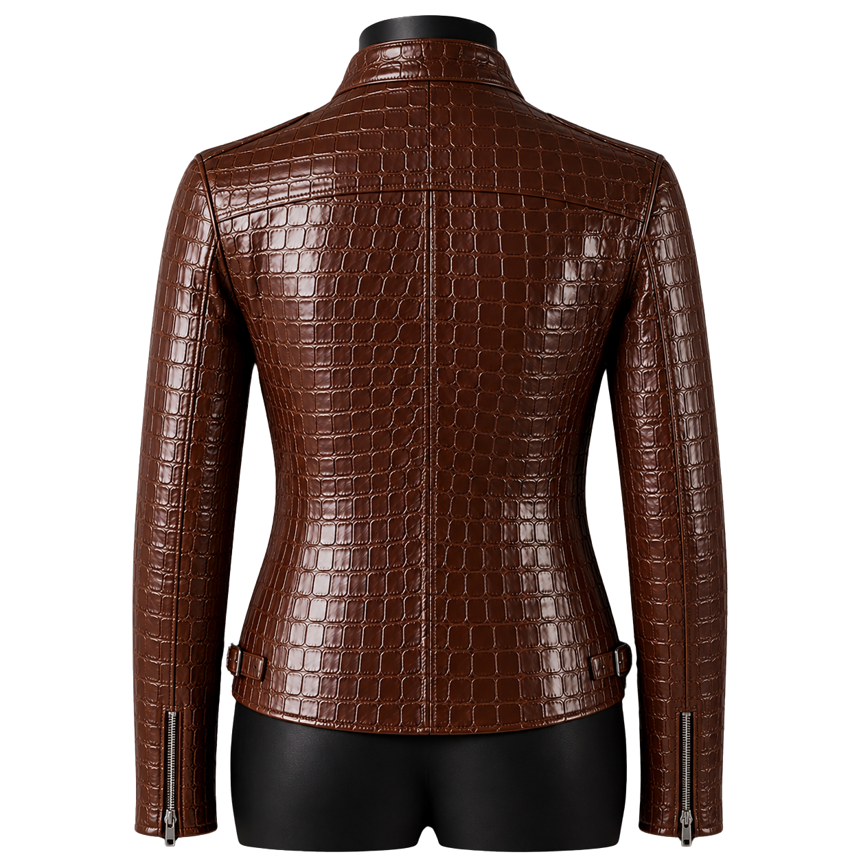 DONNA NERA CROCO JACKET | BROWN