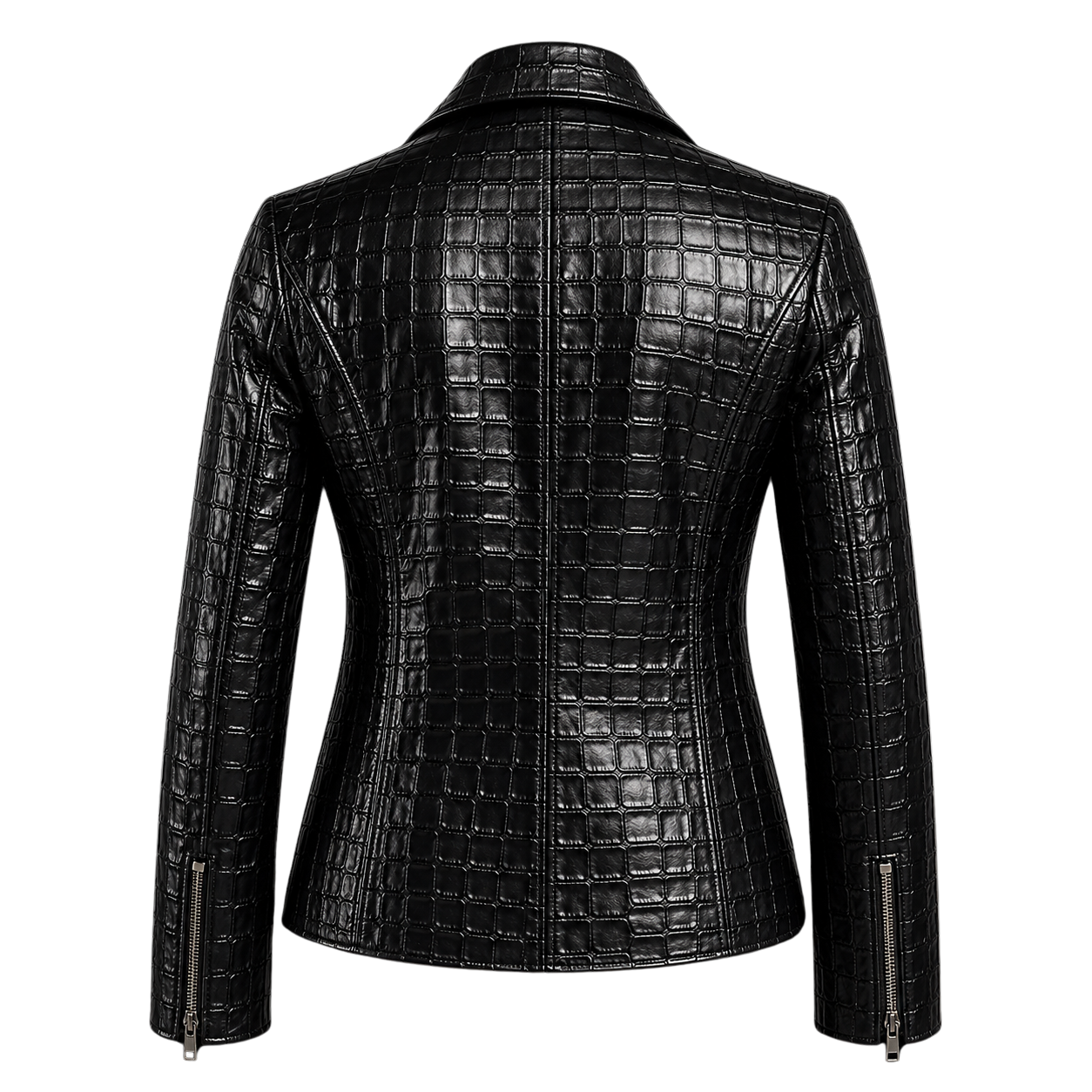 THE BOSS LADY CROCO COAT | BLACK