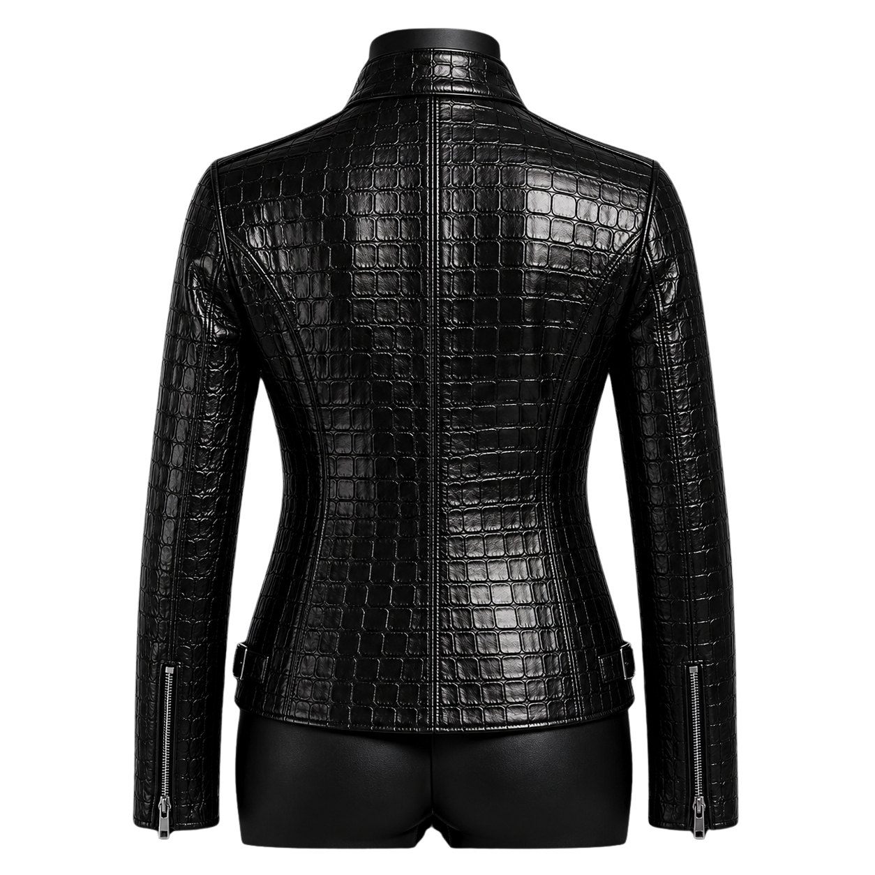 DONNA NERA CROCO JACKET | BLACK