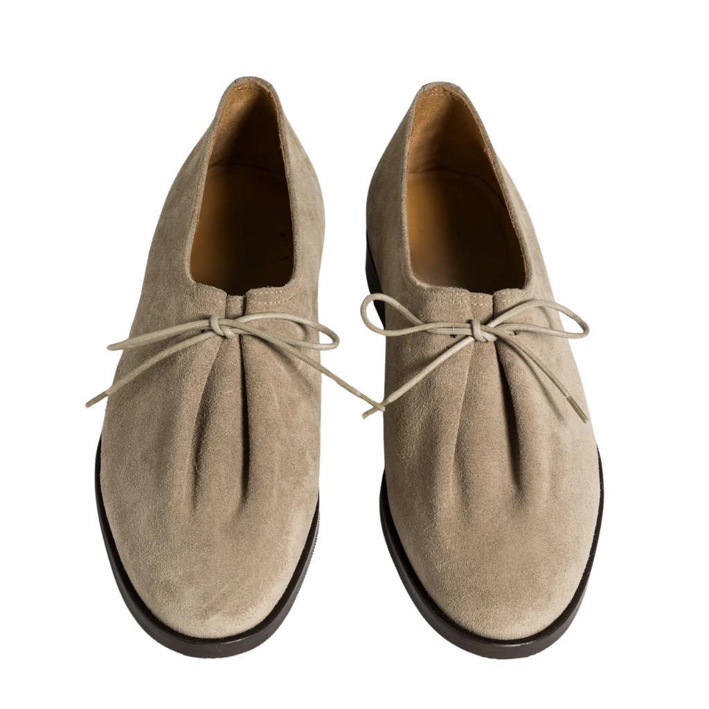 Black Razor Suede Laceup | Beige