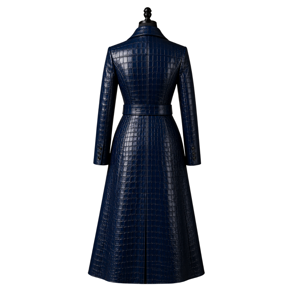 LA JEFA LONG TRENCH COAT | BLUE