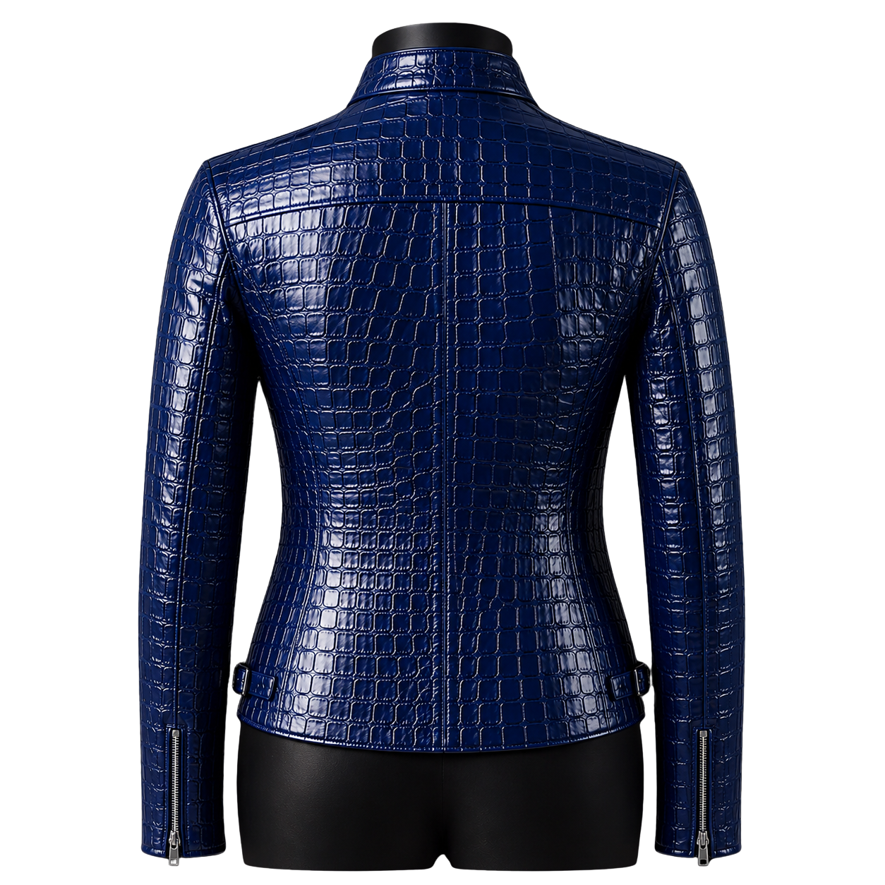 DONNA NERA CROCO JACKET | BLUE