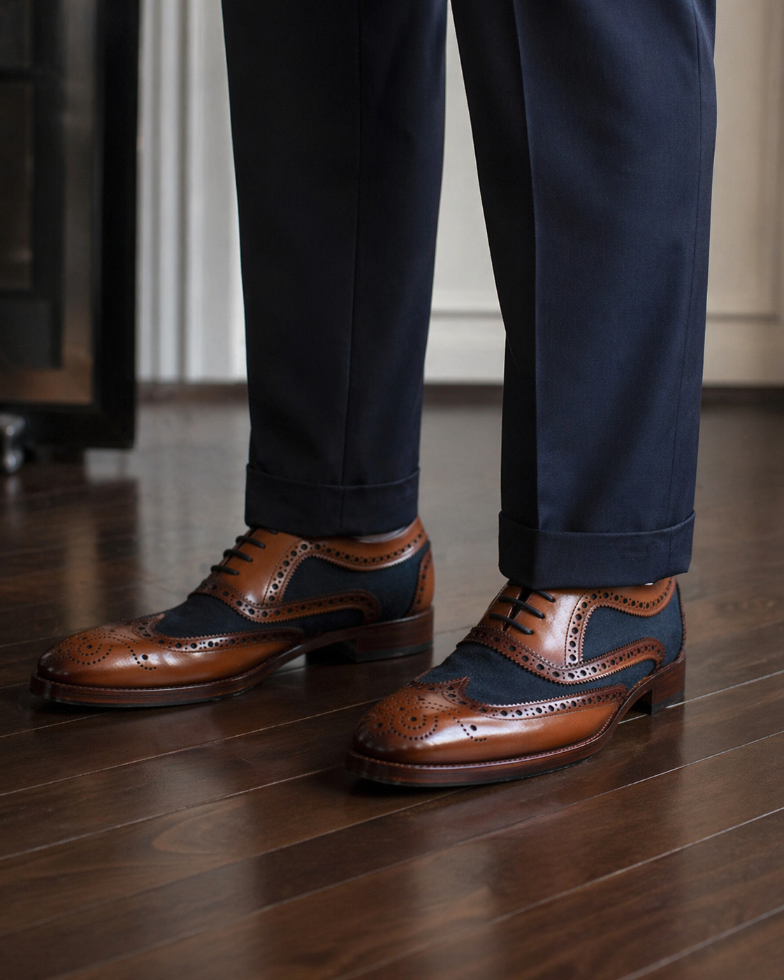 ESCOBAR LACEUP | BROGUE BLUE BROWN