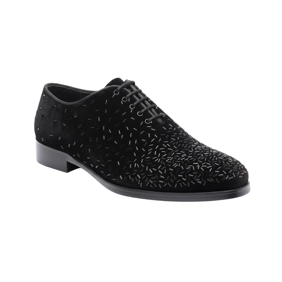 DON MILANO EMBROIDERY LACEUP | BLACK