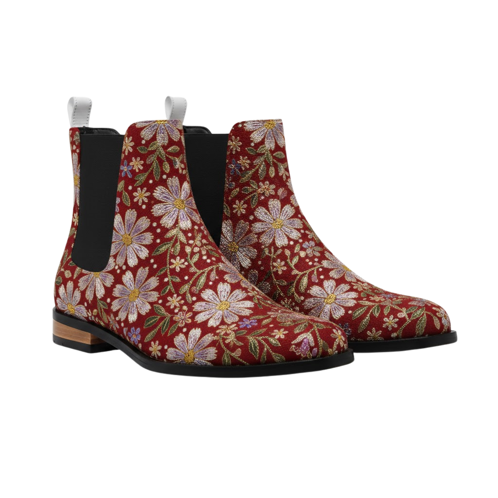 Capri Nero Embroidery Boot | Red