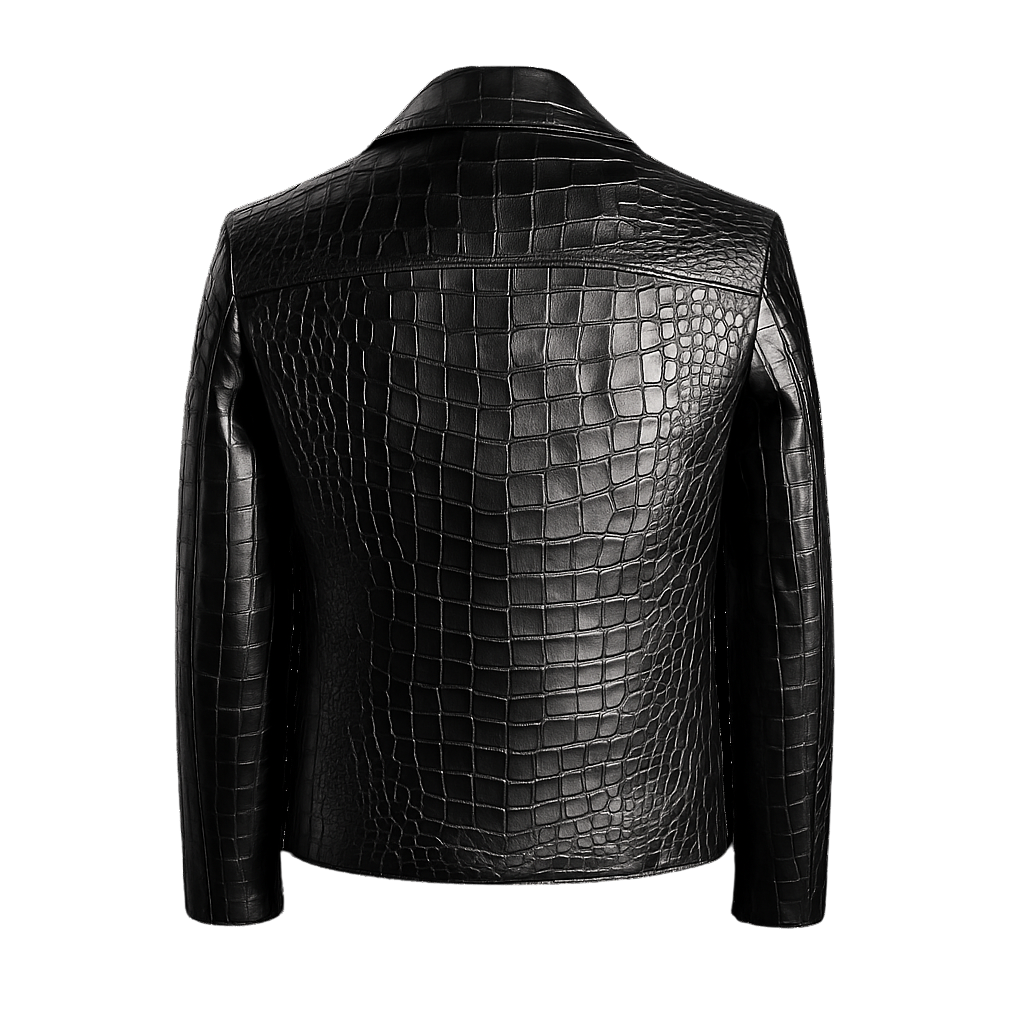 LUCIFER CROCO COAT | BLACK