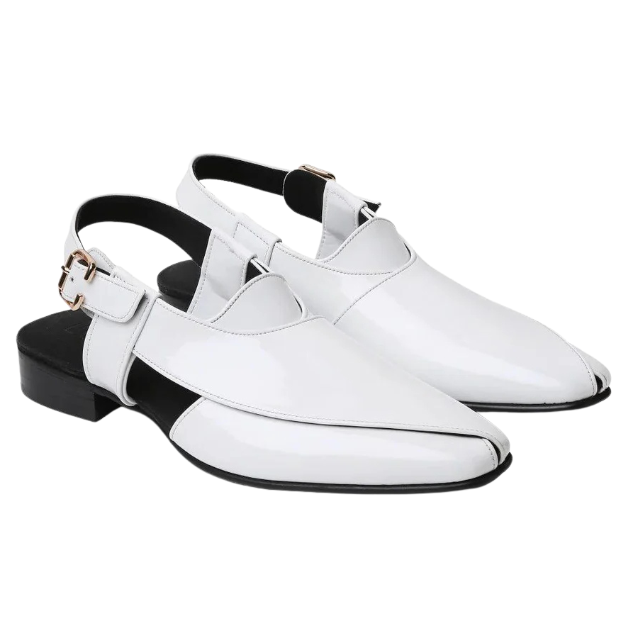 LUCIFER EMBROIDERY SANDAL | WHITE