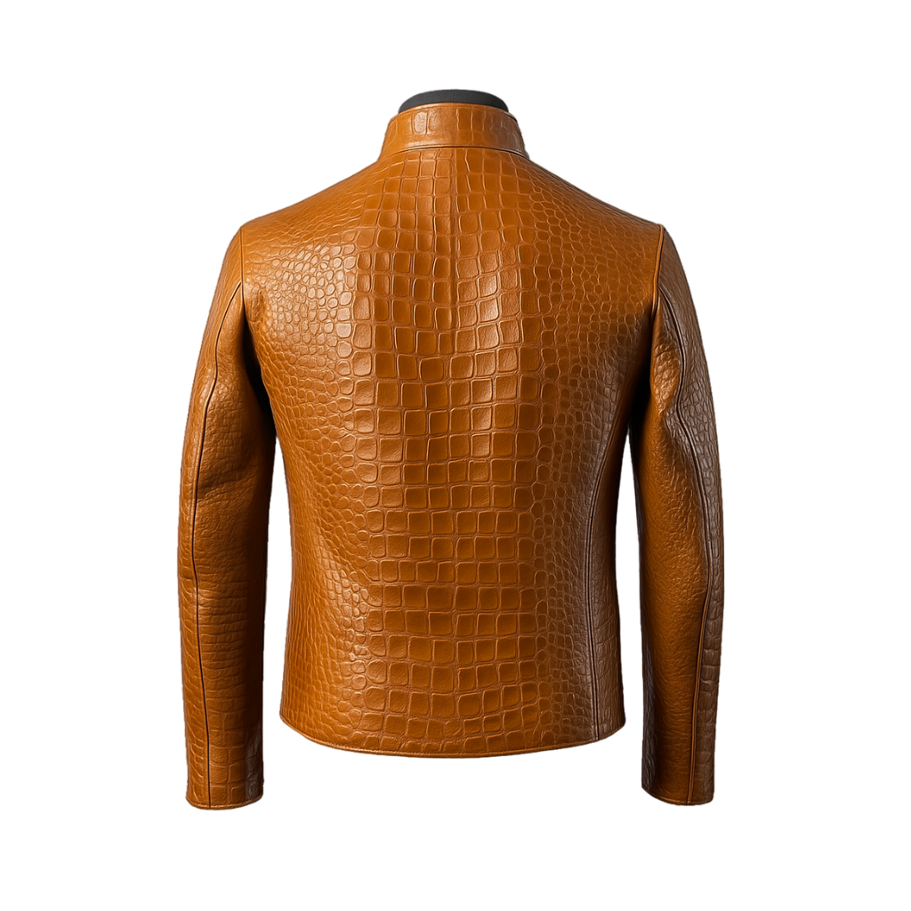 DON VITO CROCO JACKET | TAN