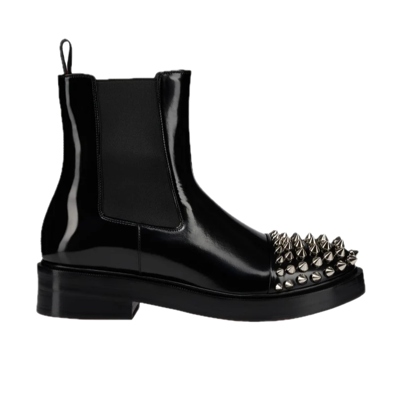 Capone Boot with Studs | Black