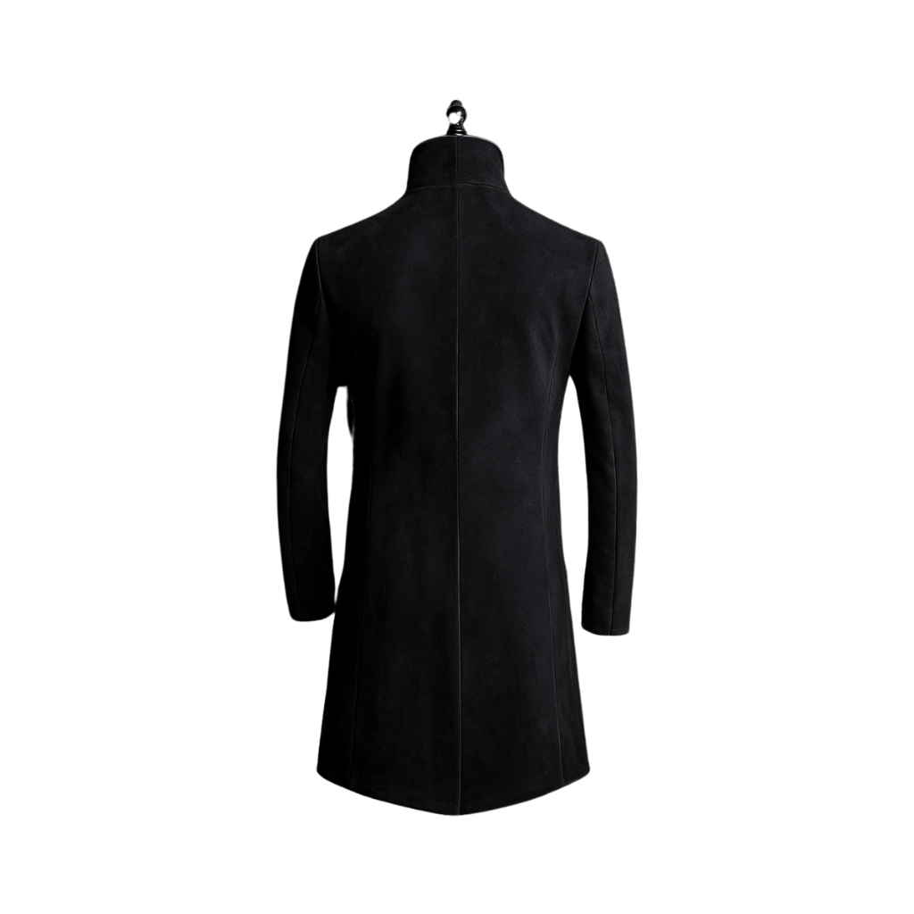 BALBOA SUEDE LONG COAT | BLACK