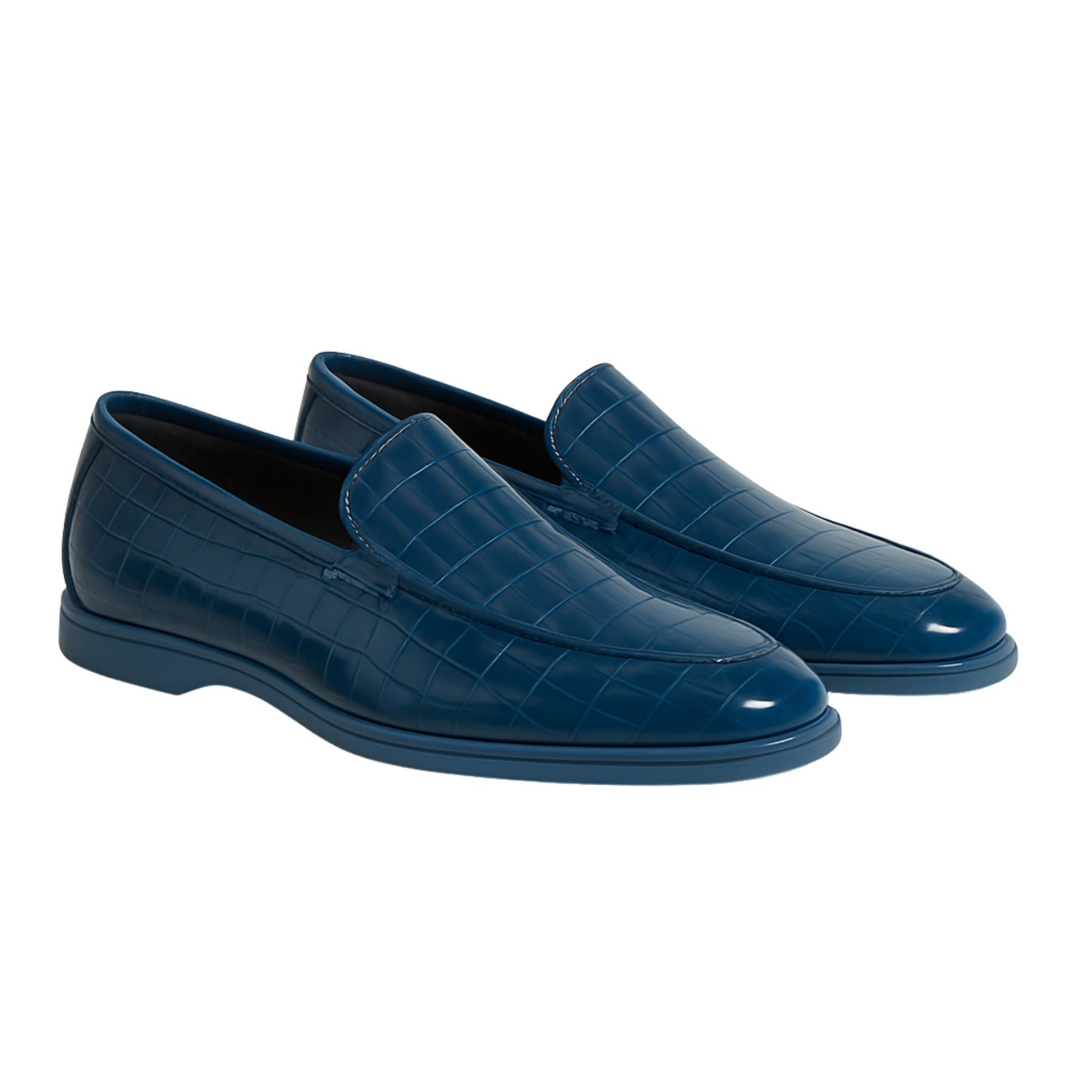 RAFAEL LOAFER | CROCO BLUE