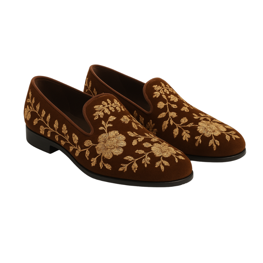 LUCIFER EMBROIDERY LOAFER | BROWN