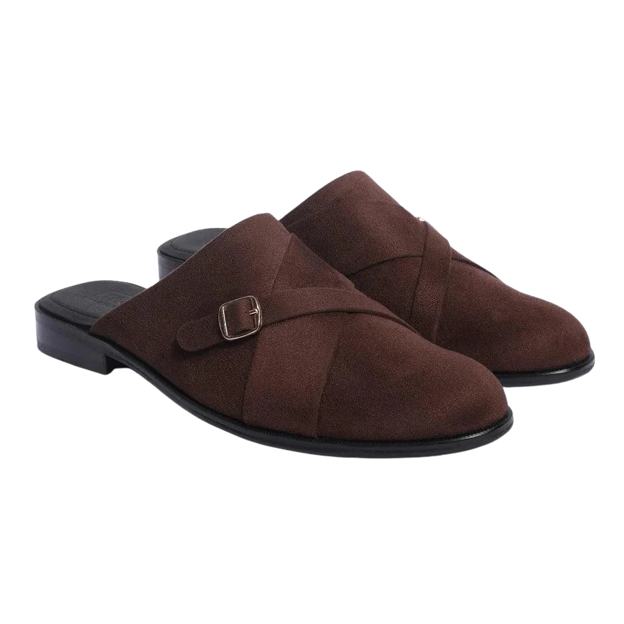 PACHO EMBROIDERY MULE | BROWN