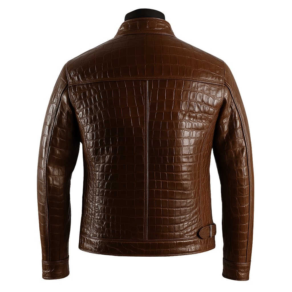 LUPIN CROCO JACKET | BROWN