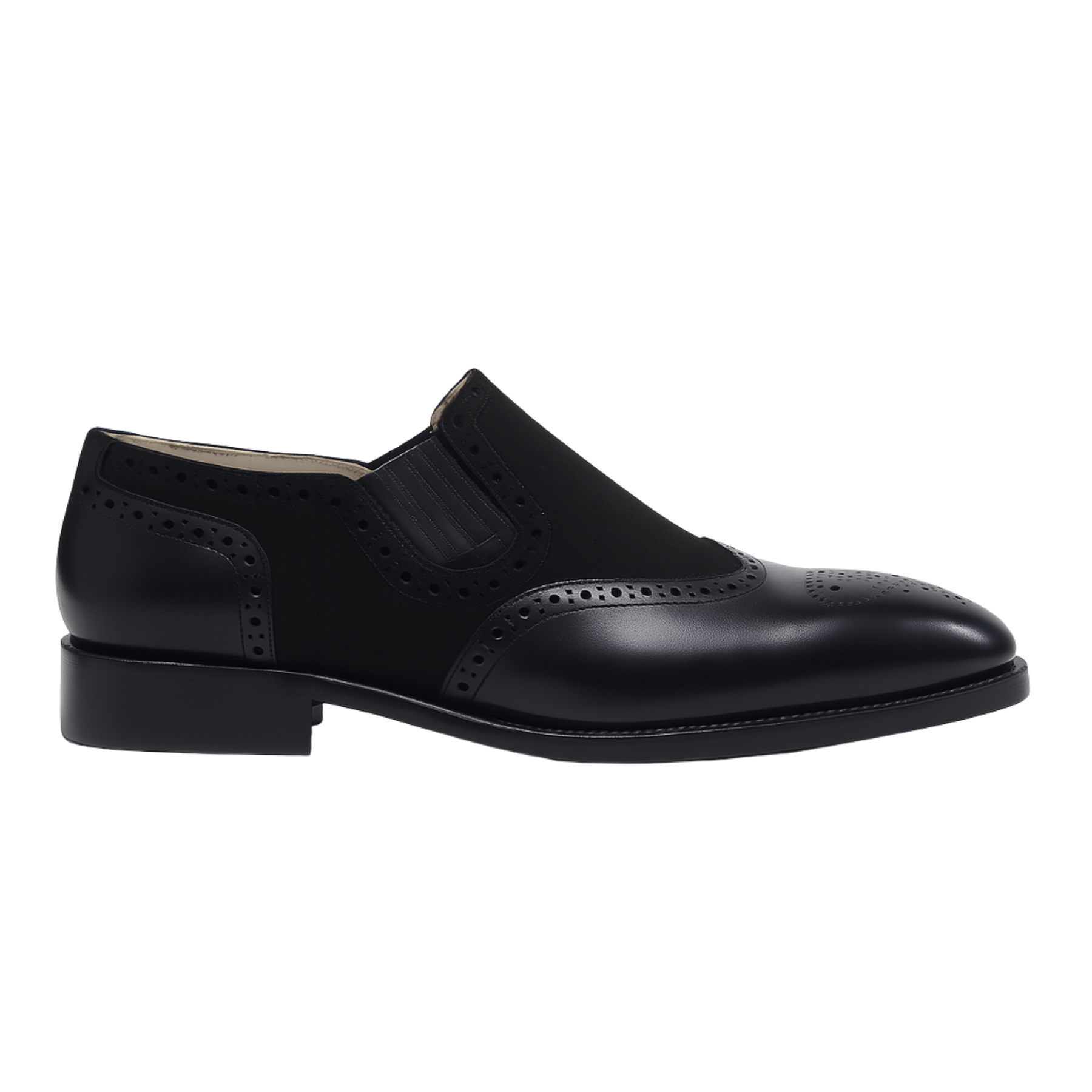 GODFATHER SUEDE LOAFER | BROGUE BLACK