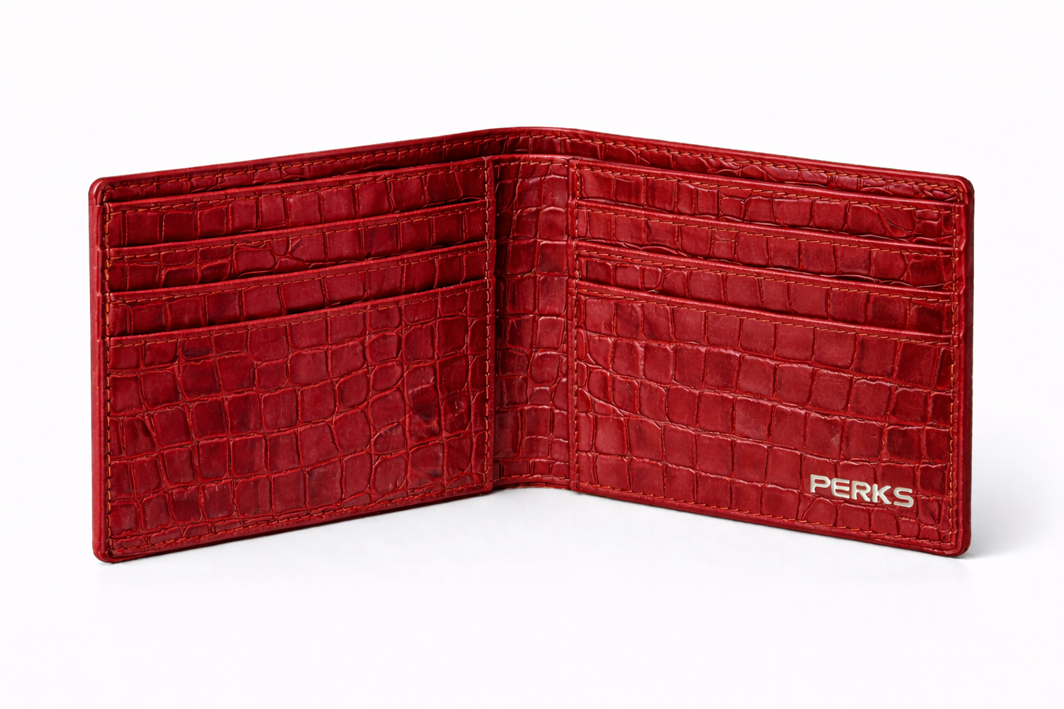 CROCO LEATHER WALLET | RED