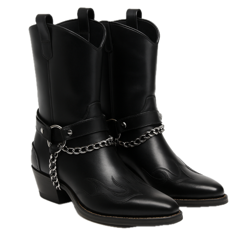 Bloodline Boot with Chain | Black
