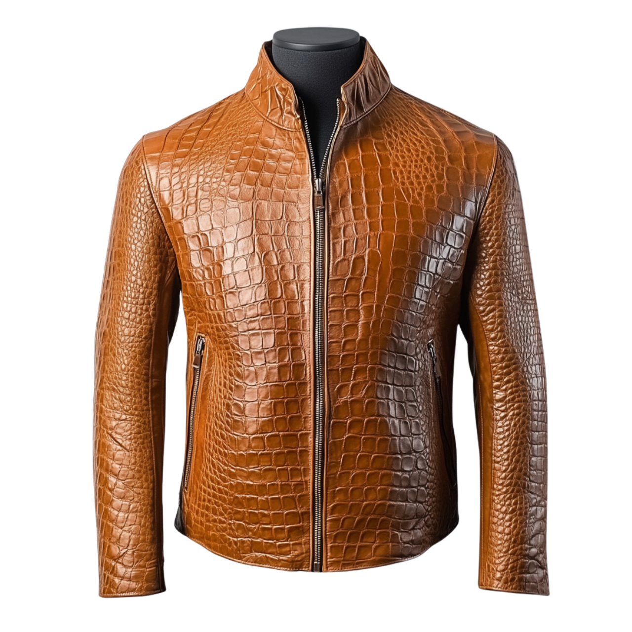 DON VITO CROCO JACKET | TAN