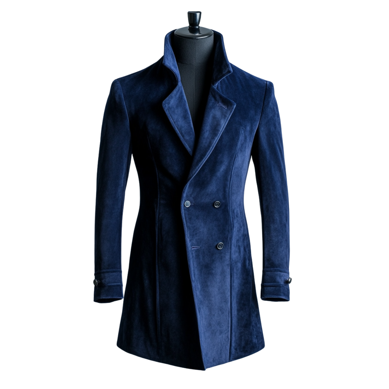 DON VITO SUEDE LONG COAT | BLUE