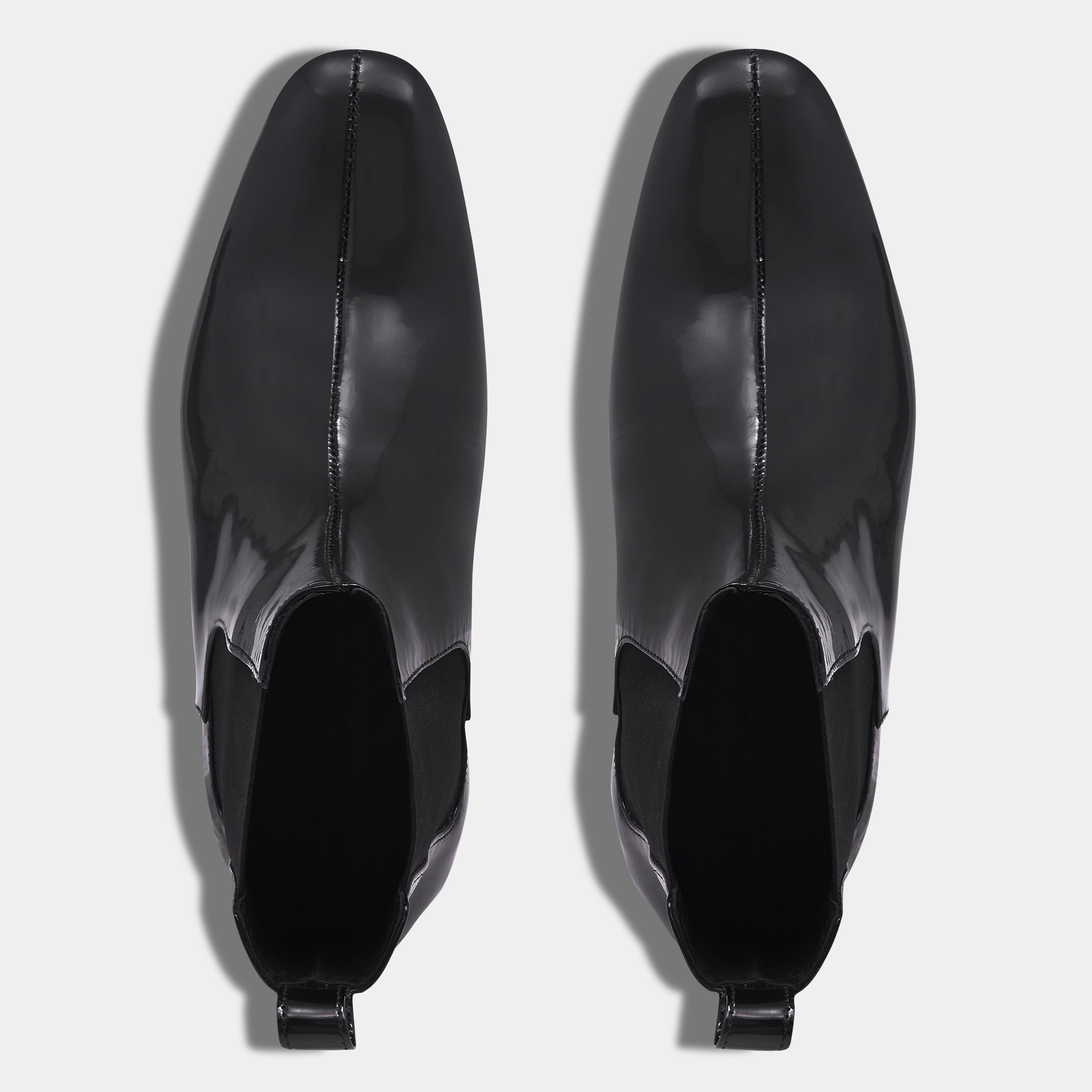 DEVIL BOOT | PATENT BLACK