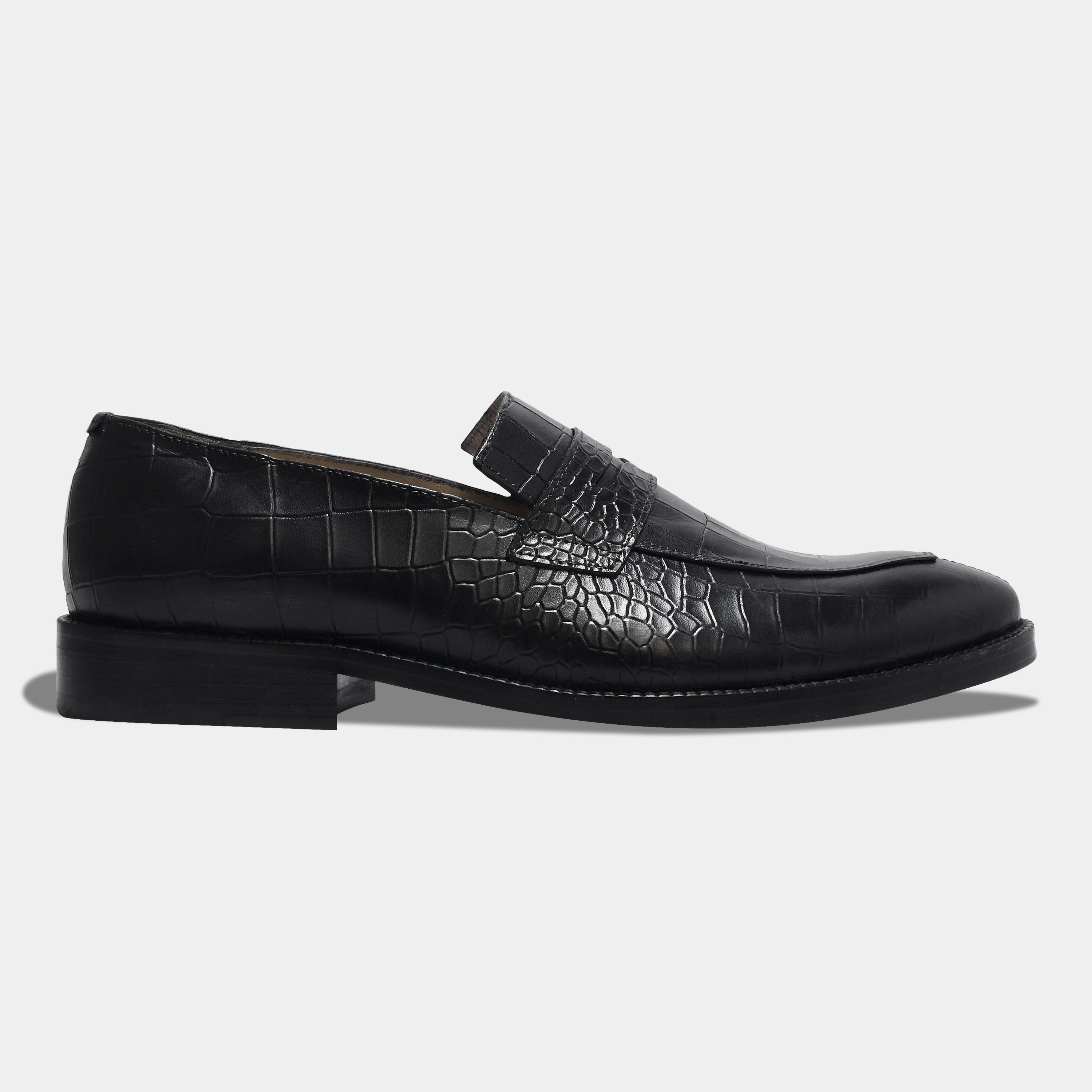 GUSTAVO CROCO LOAFER | BLACK
