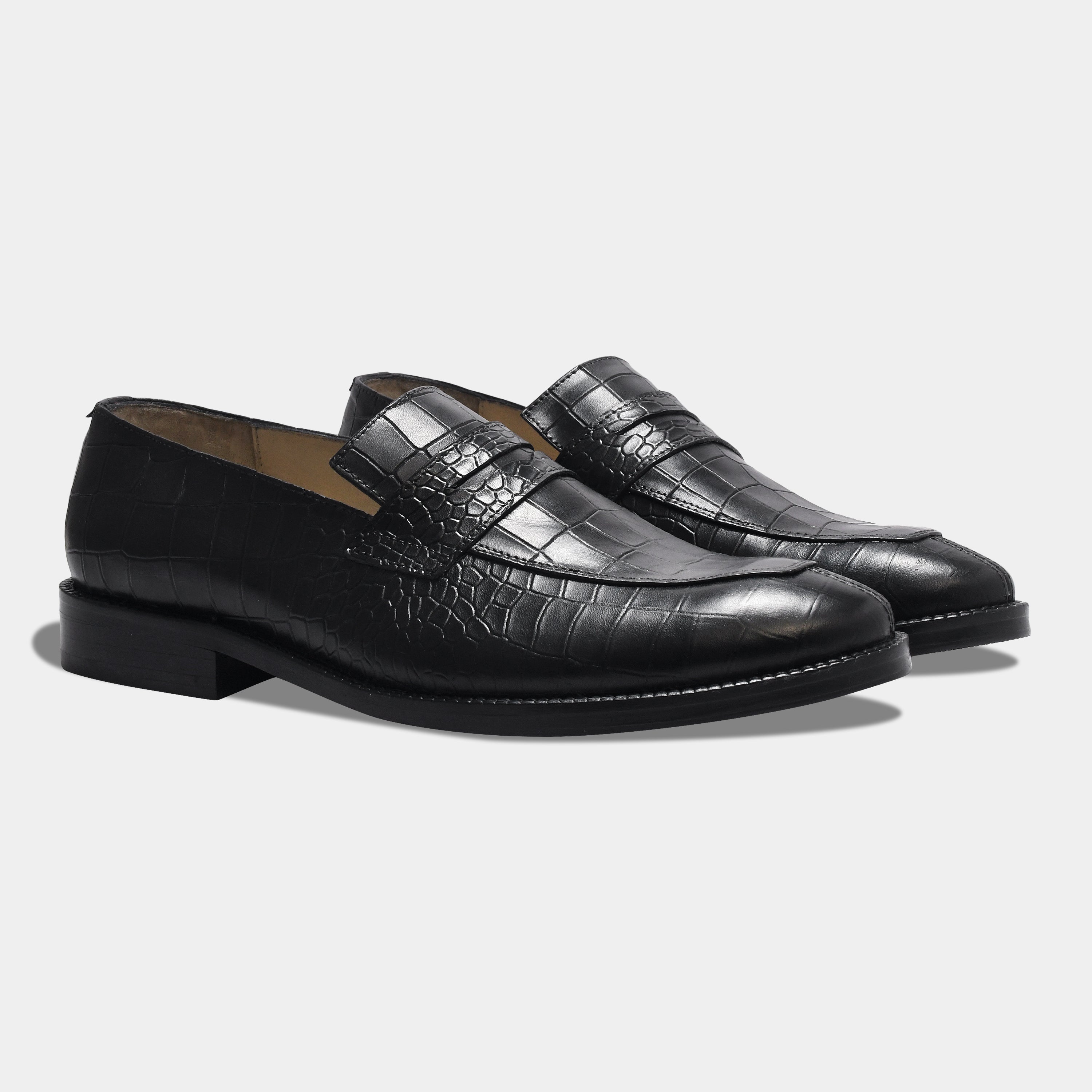 GUSTAVO CROCO LOAFER | BLACK