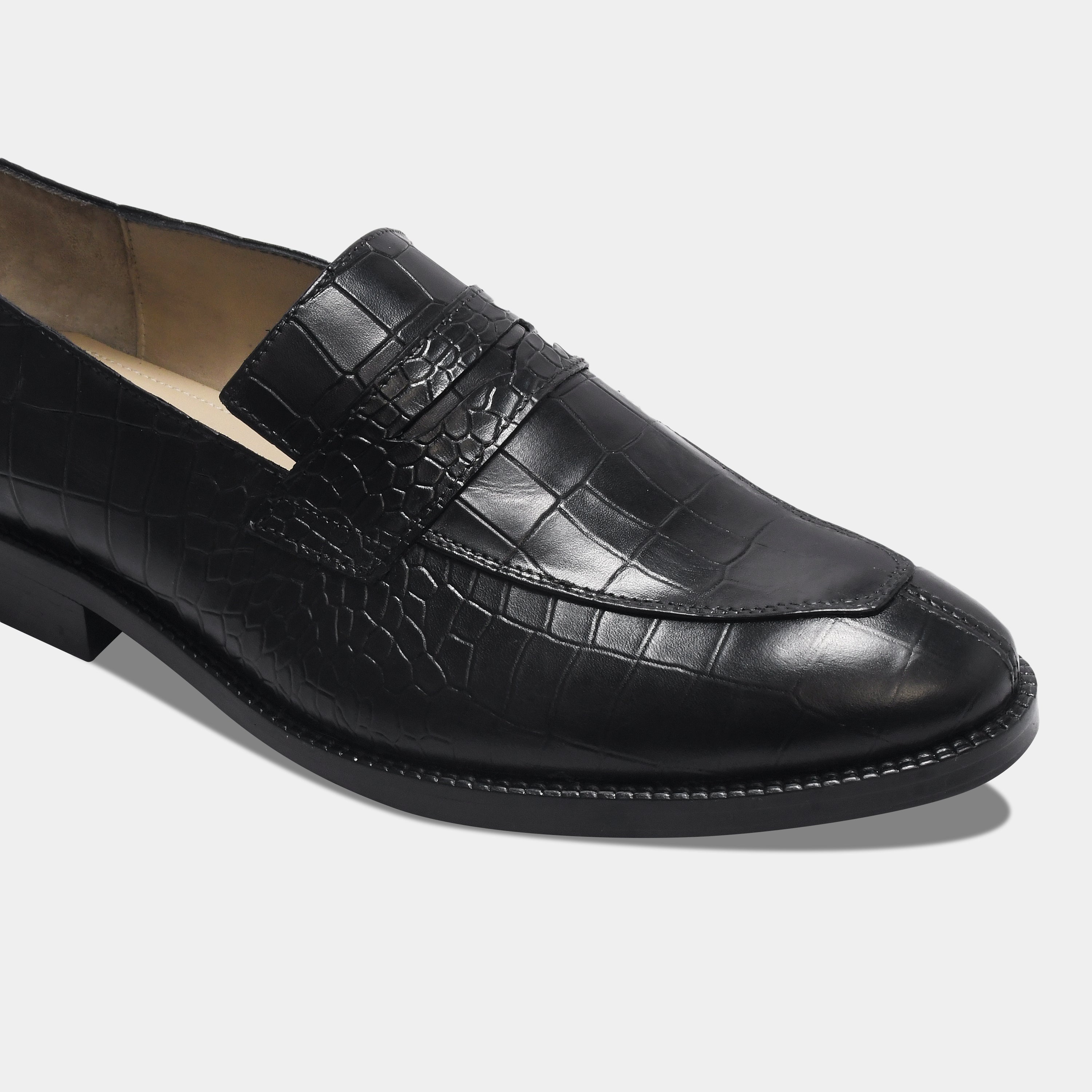 GUSTAVO CROCO LOAFER | BLACK
