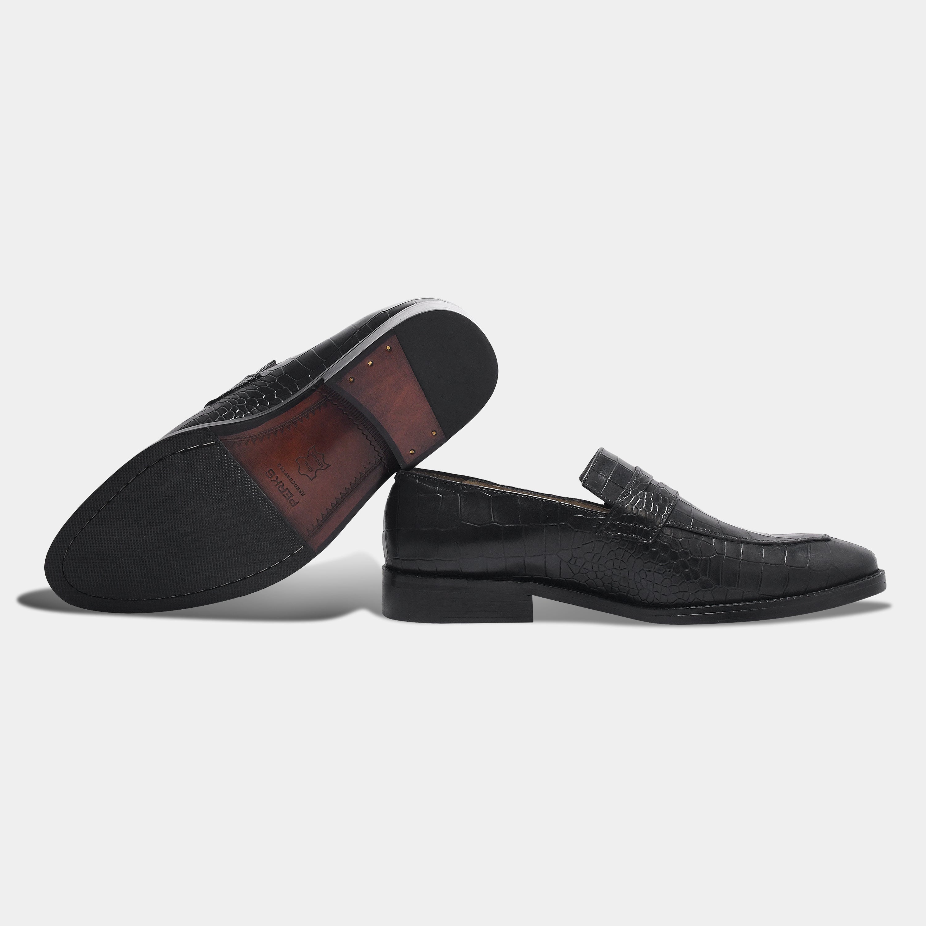 GUSTAVO CROCO LOAFER | BLACK