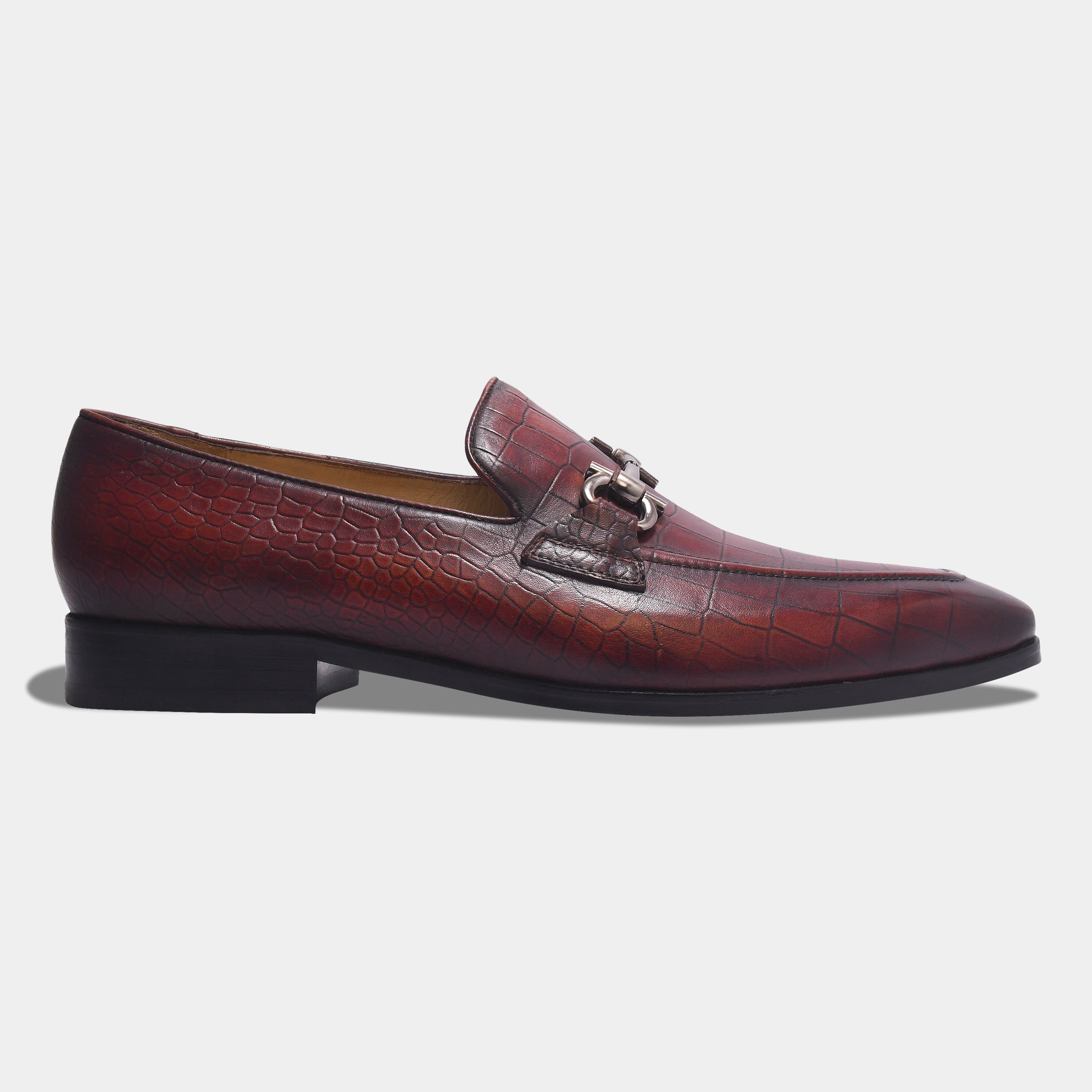 KLAUS CROCO LOAFER | BROWN