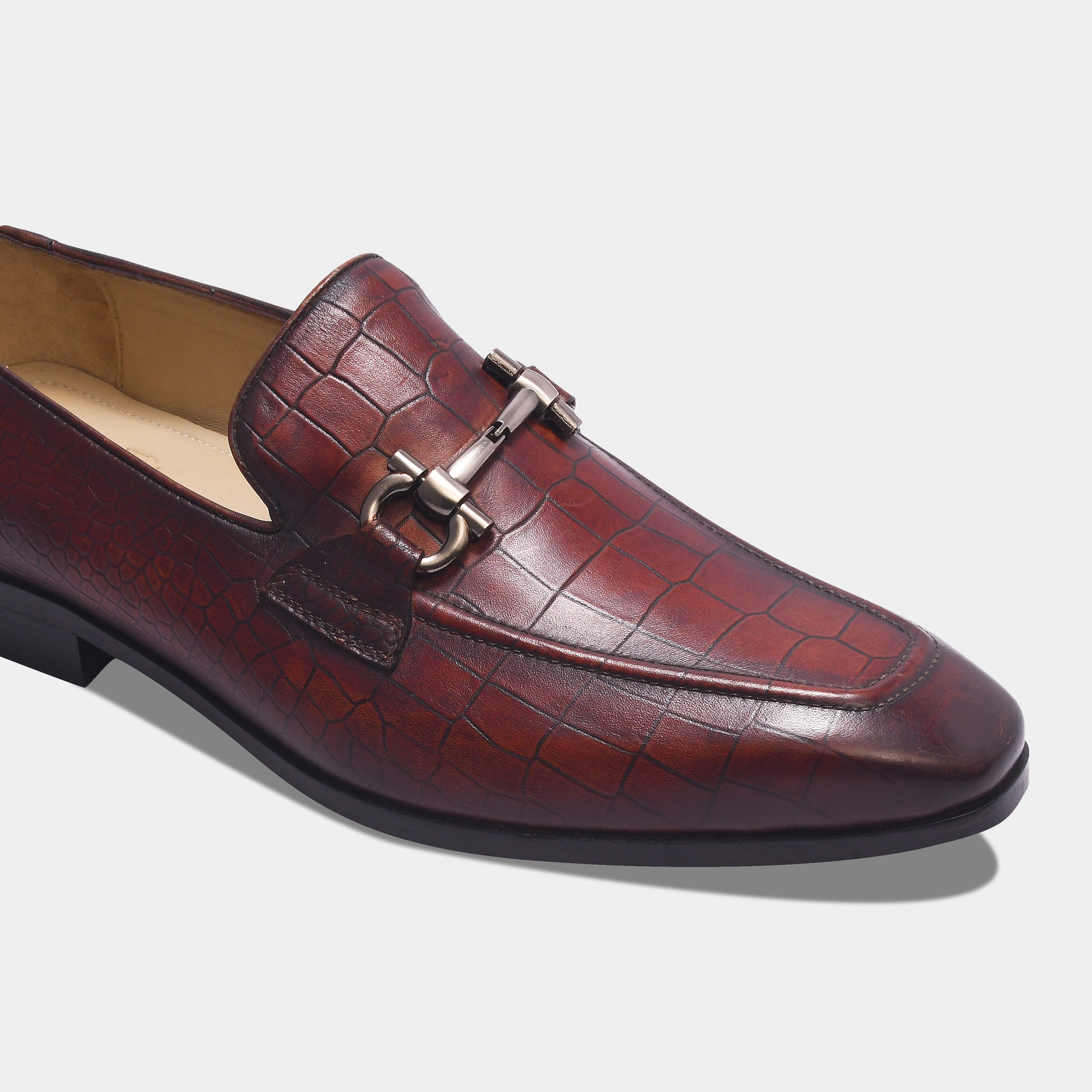 KLAUS CROCO LOAFER | BROWN