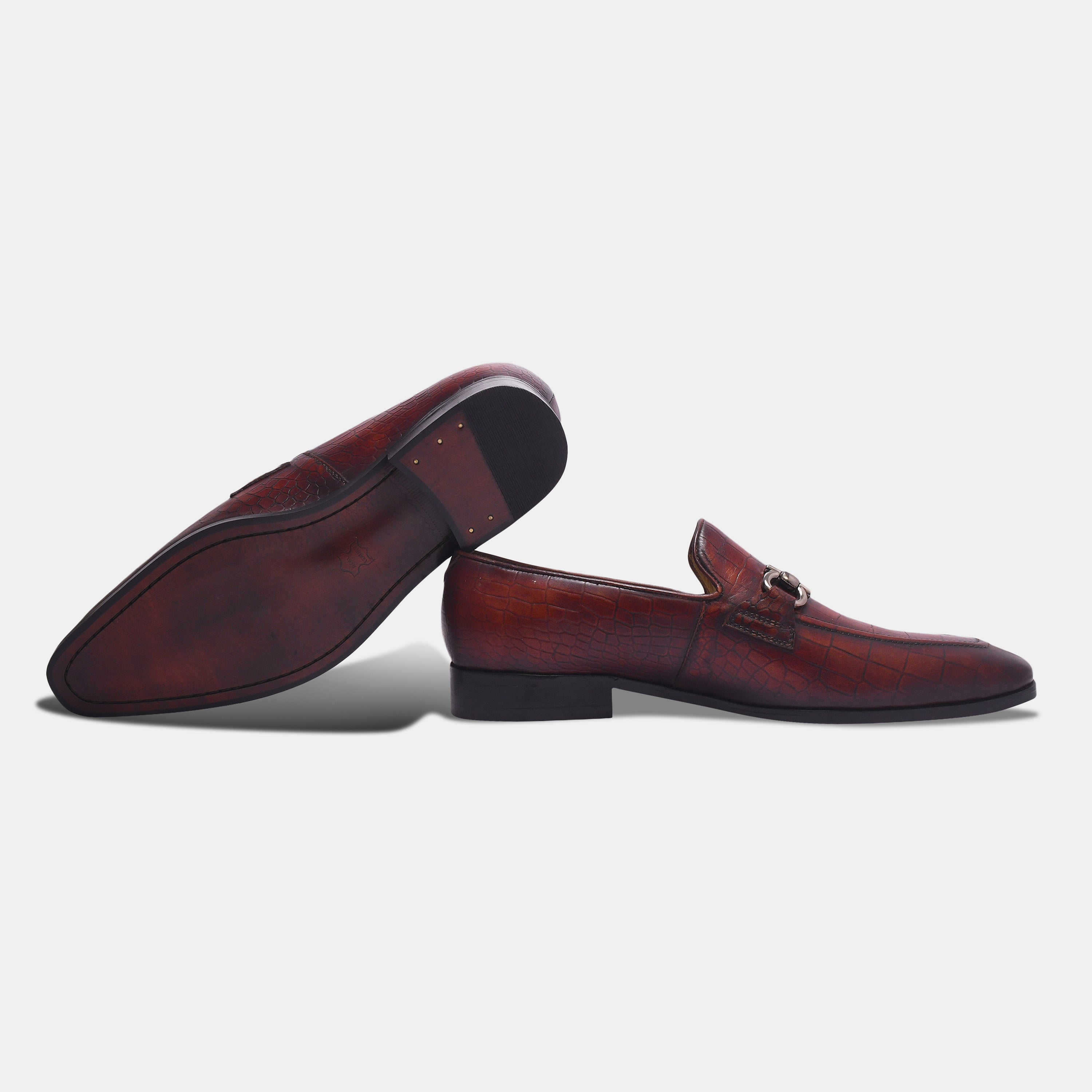 KLAUS CROCO LOAFER | BROWN