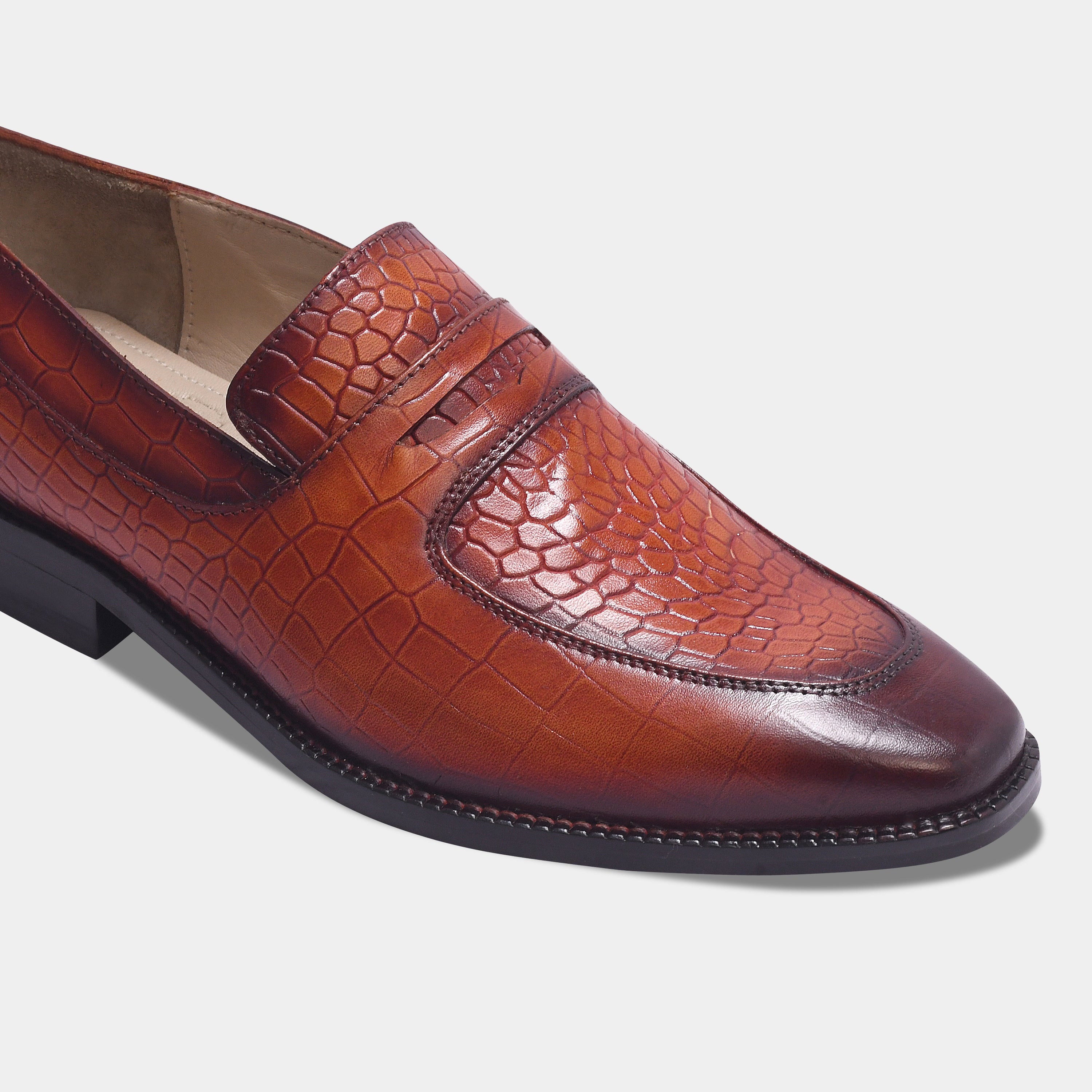 GUSTAVO CROCO LOAFER | TAN