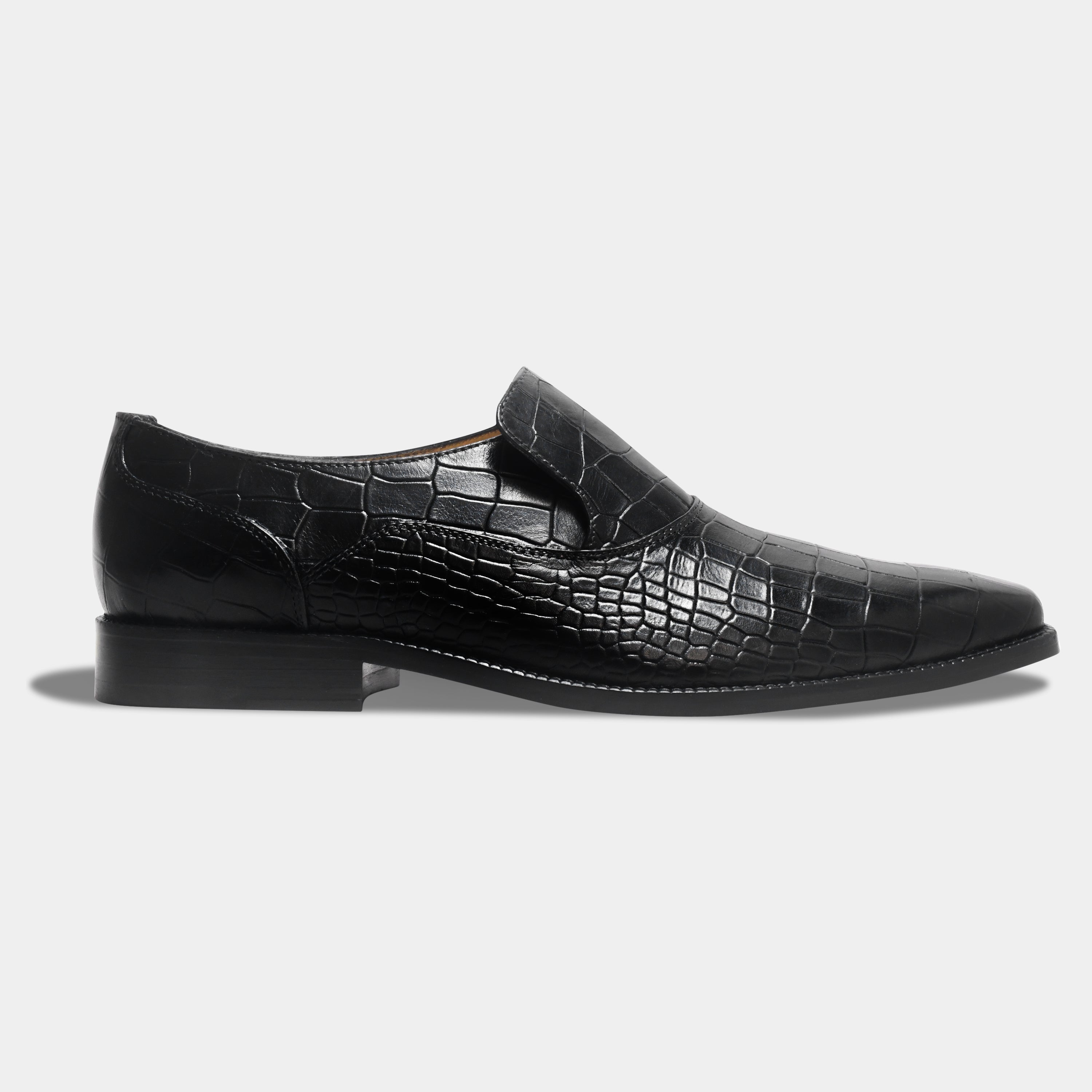 VENOM CROCO LOAFER | BLACK