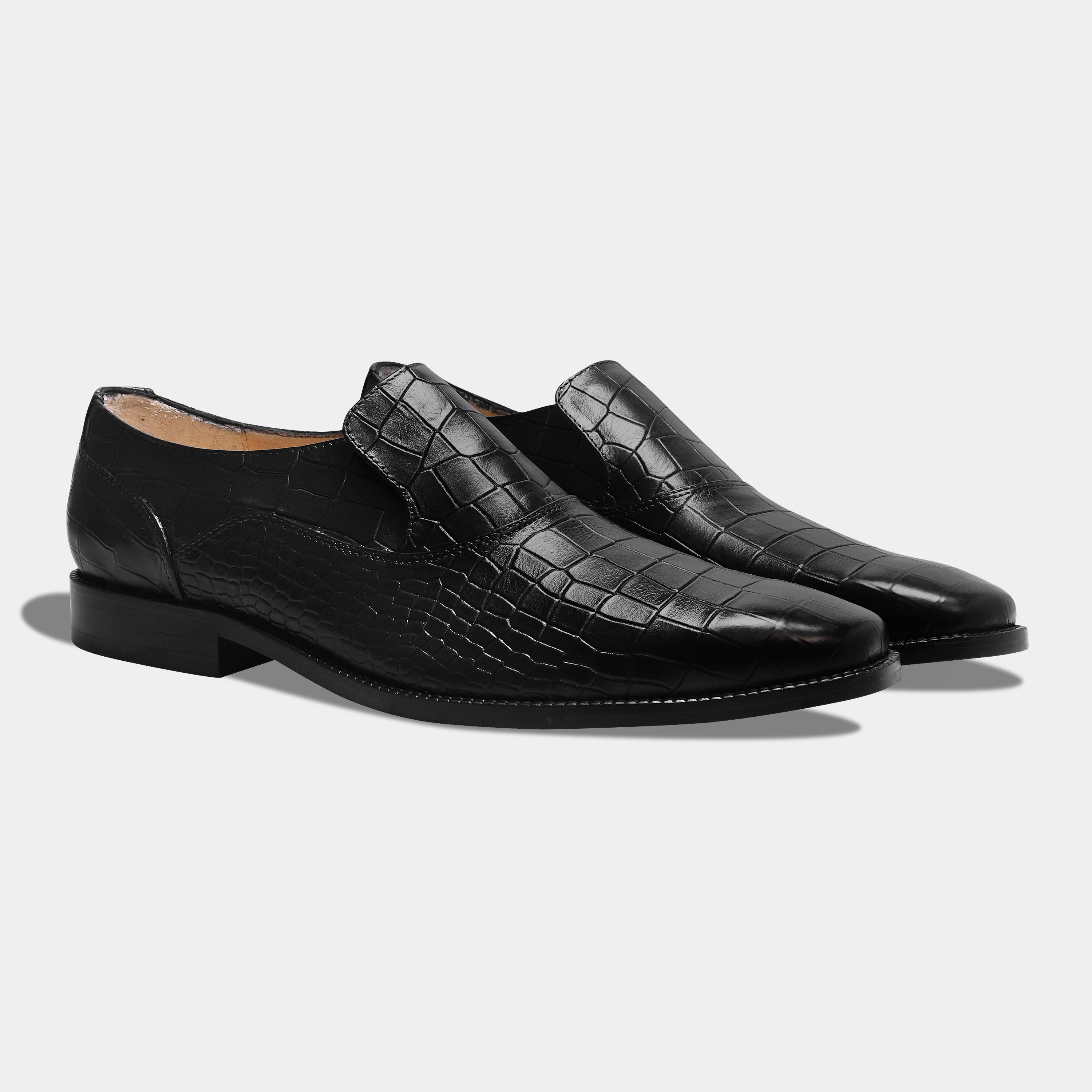 VENOM CROCO LOAFER | BLACK