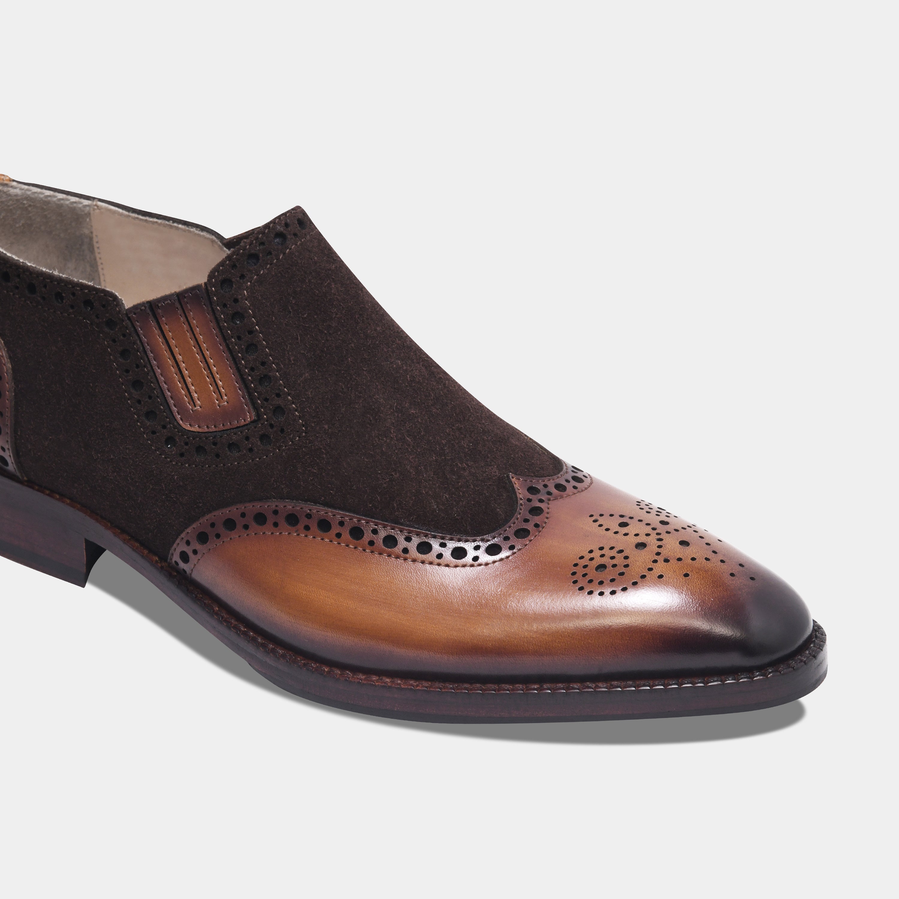 GODFATHER SUEDE LOAFER | BROGUE BROWN