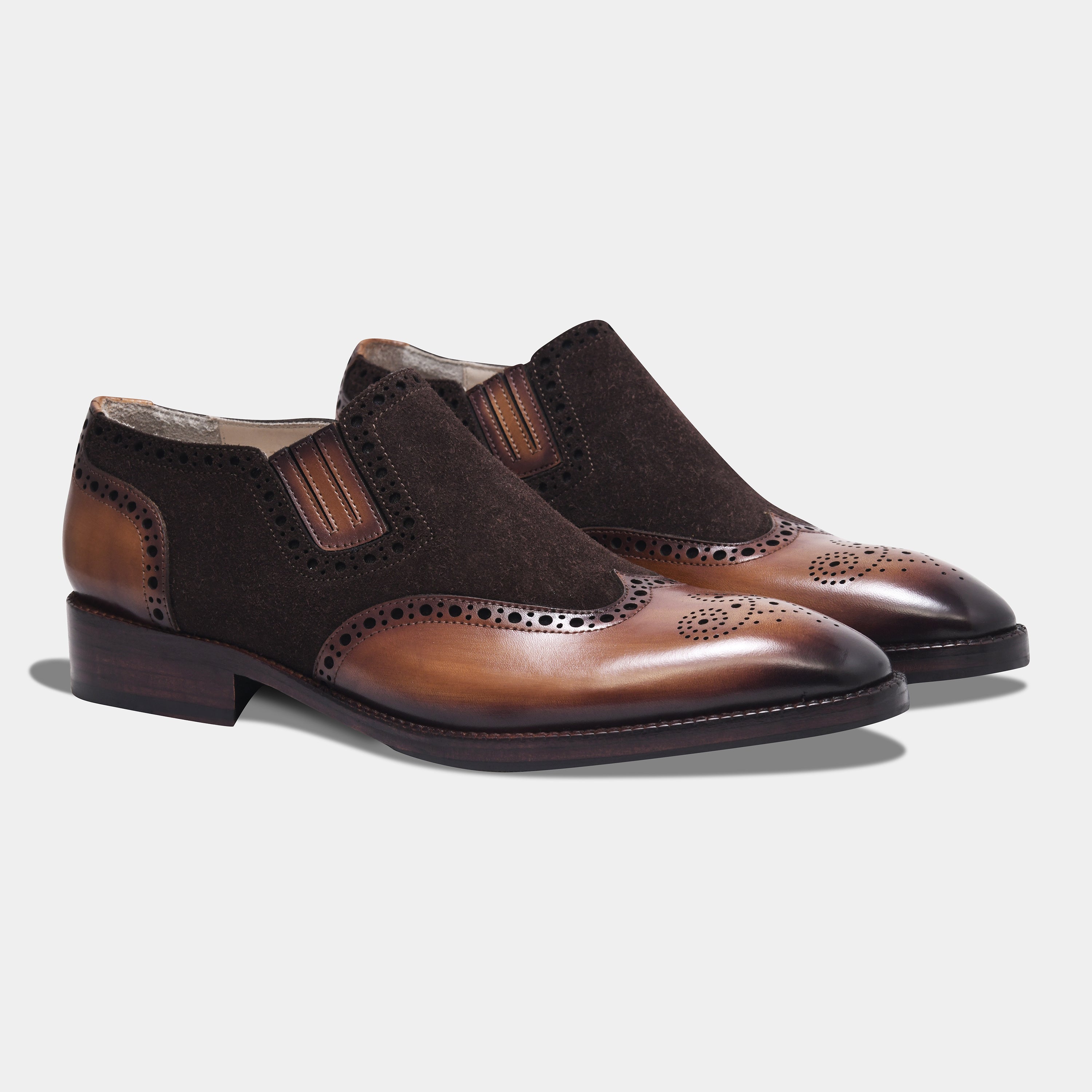 GODFATHER SUEDE LOAFER | BROGUE BROWN