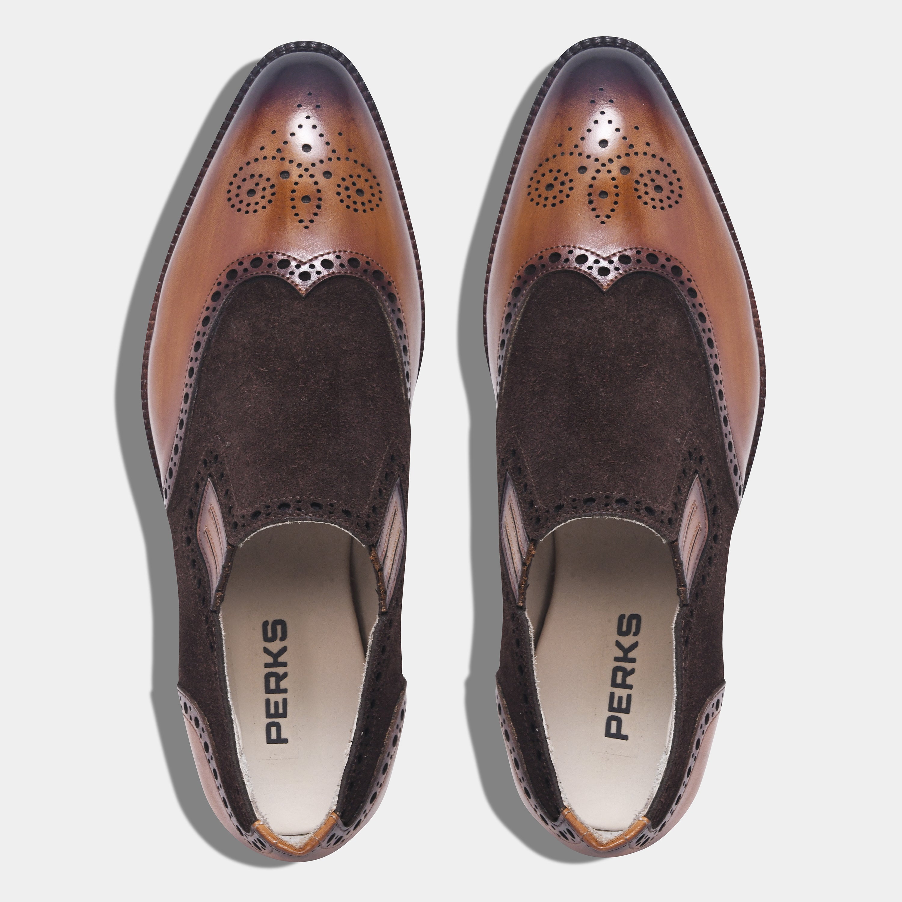 GODFATHER SUEDE LOAFER | BROGUE BROWN