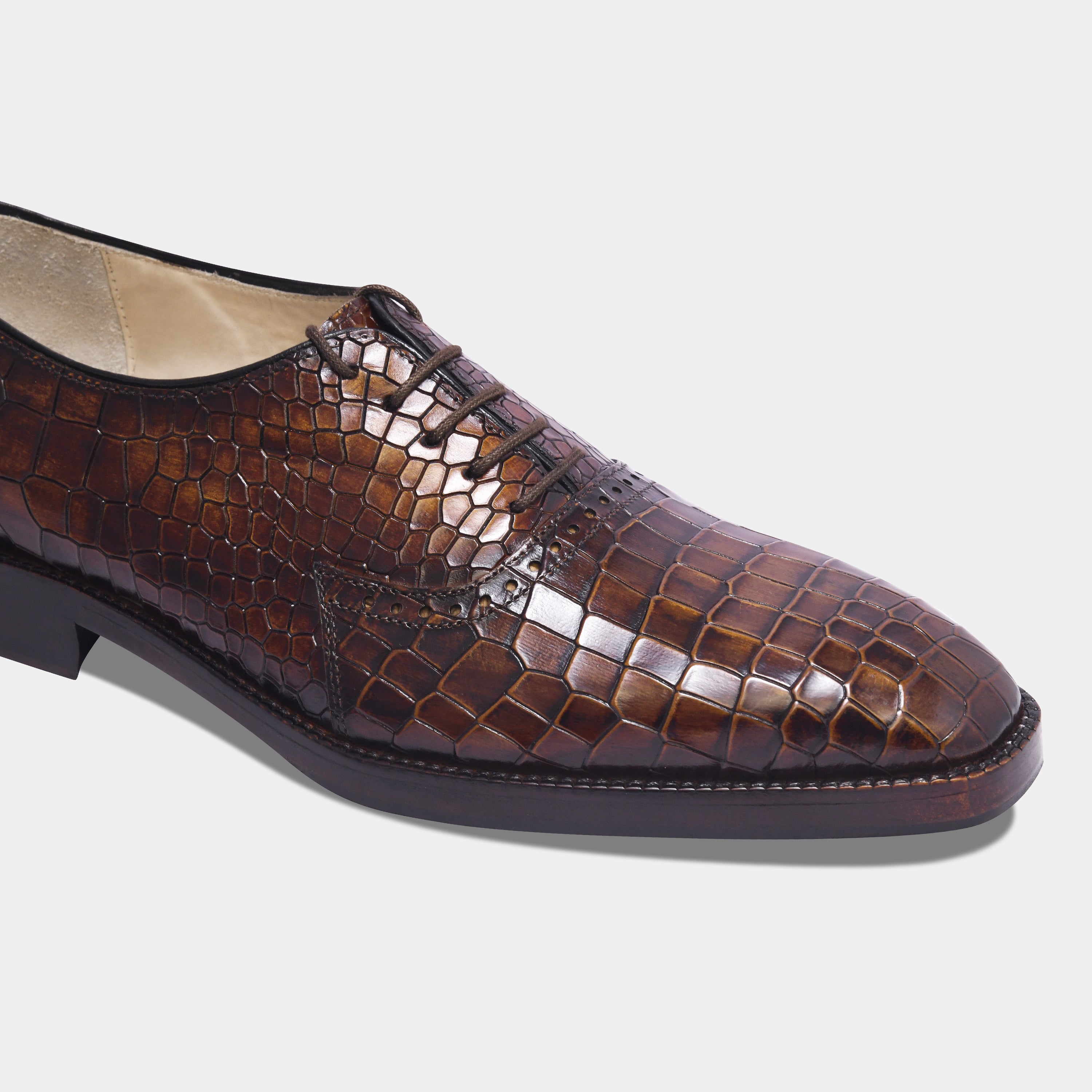 OLD BOY CROCO LACEUP | BROWN