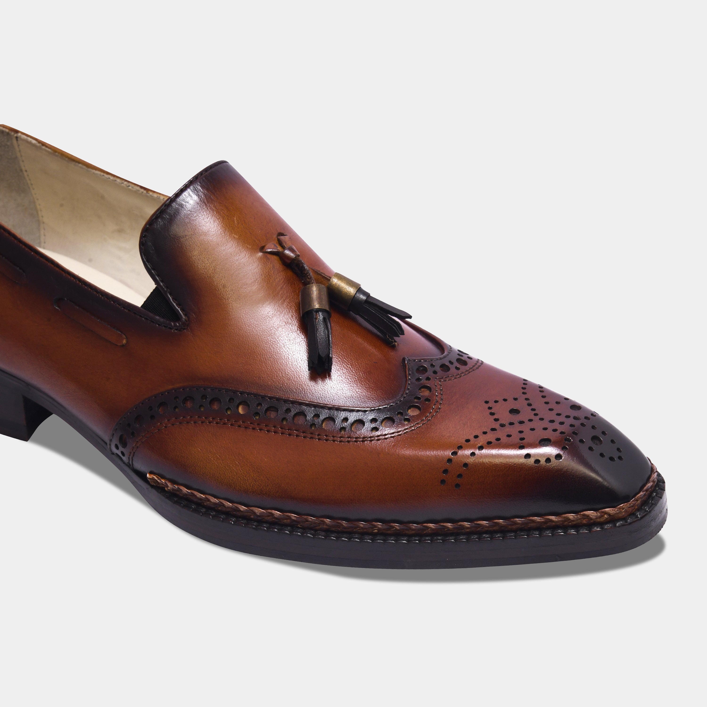 EL CHAPO TASSEL LOAFER | BROGUE BROWN